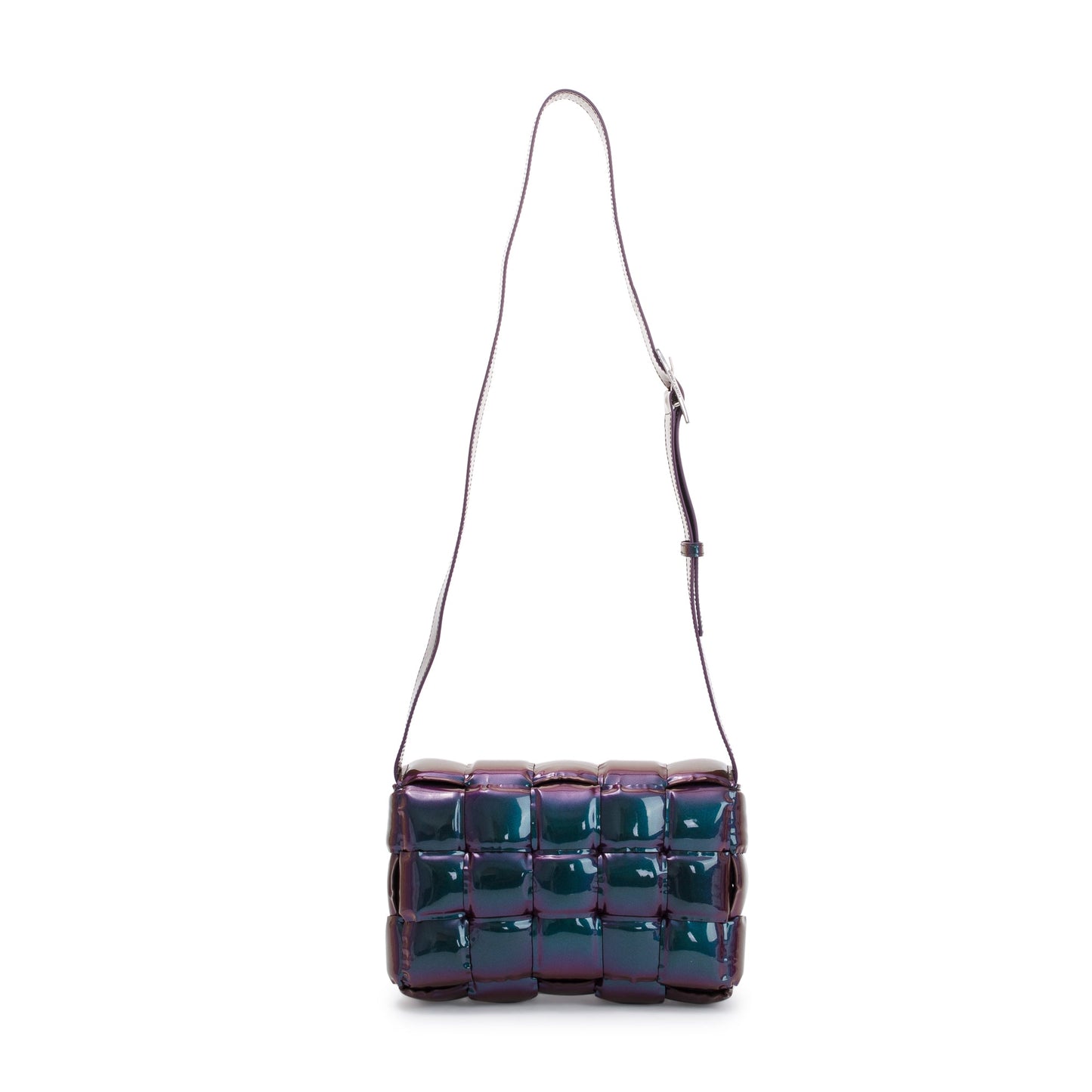 Bottega Veneta 2023 Holographic Glossy Nail Polish Nappa Intrecciato Padded Cassette Bag