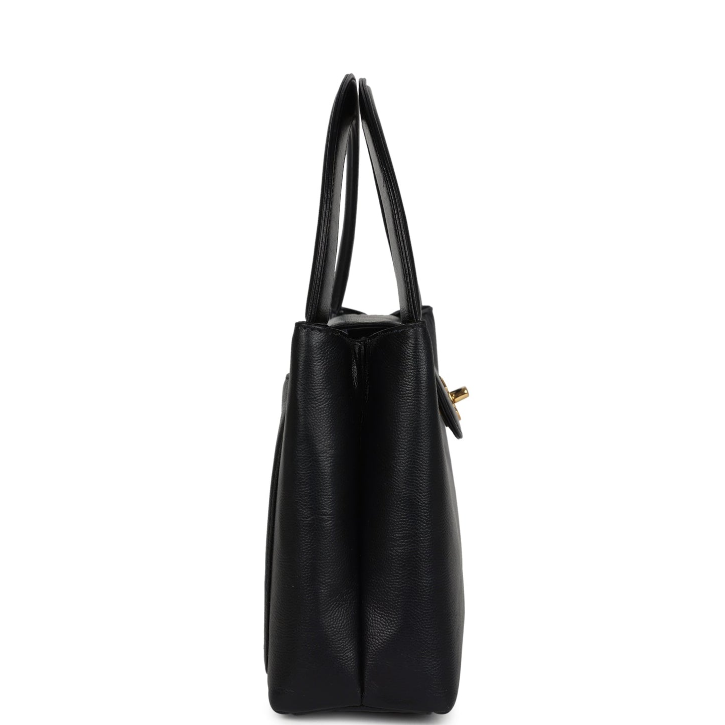 Chanel Large Kelly Black Caviar Gold Hardware Shoulder Bag
