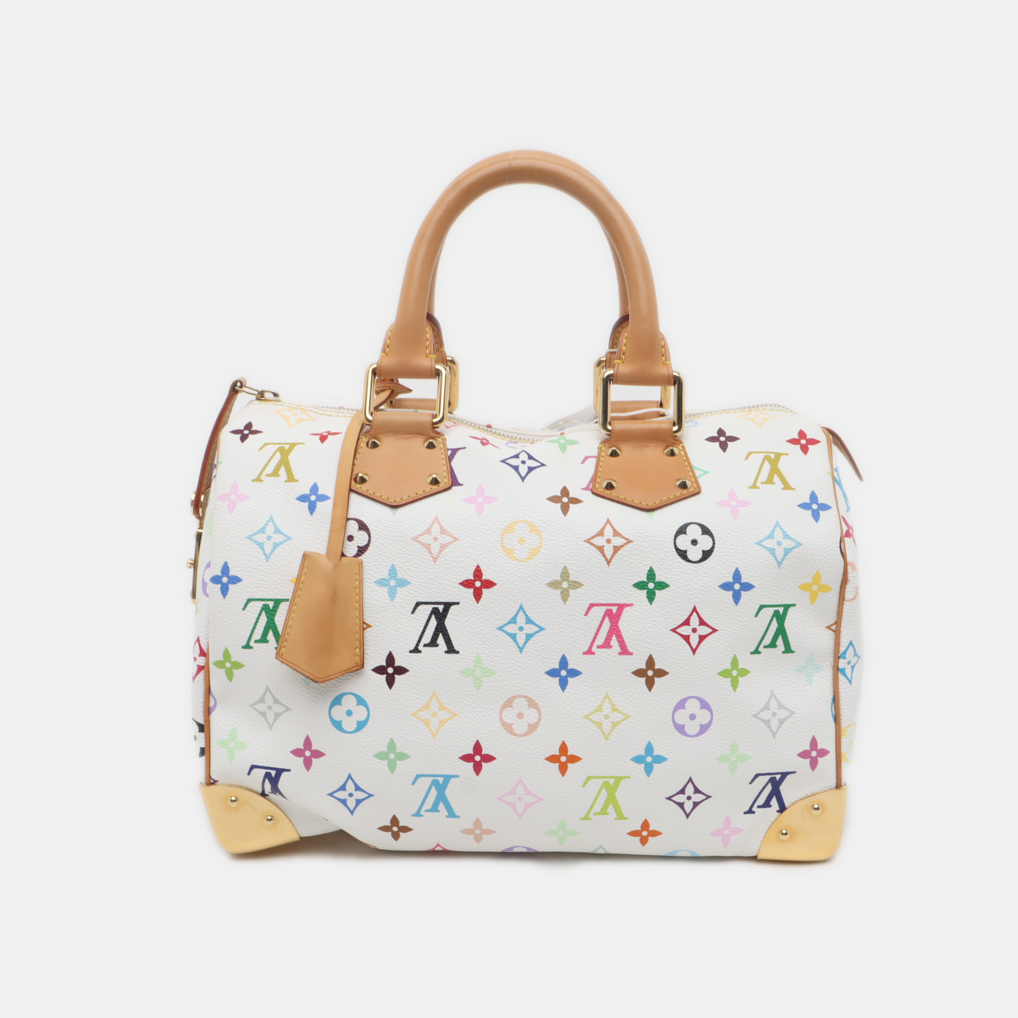Louis Vuitton x Takashi Murakami Speedy 30 Lock White Multicolor