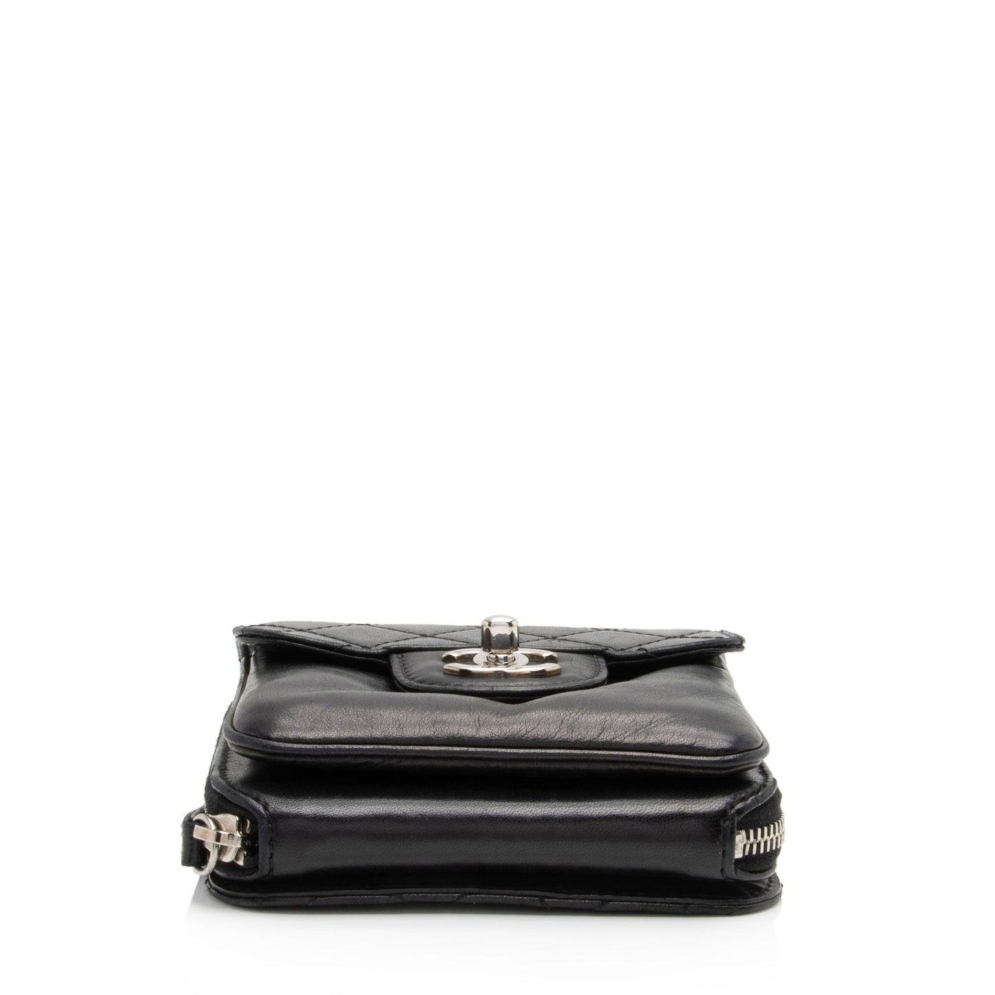 Chanel Lambskin Zip Around Mini Wallet on Chain (SHF-fNb1ru) Crossbody