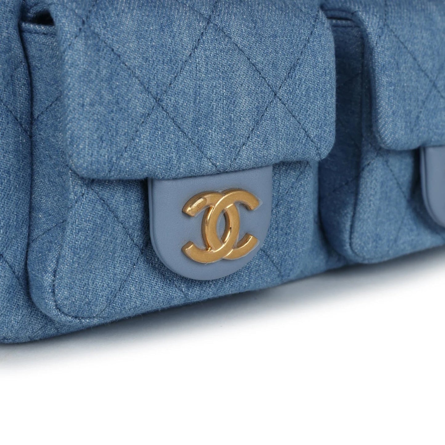 CHANEL LARGE CARGO QUILTED WASHED HOBO BAG