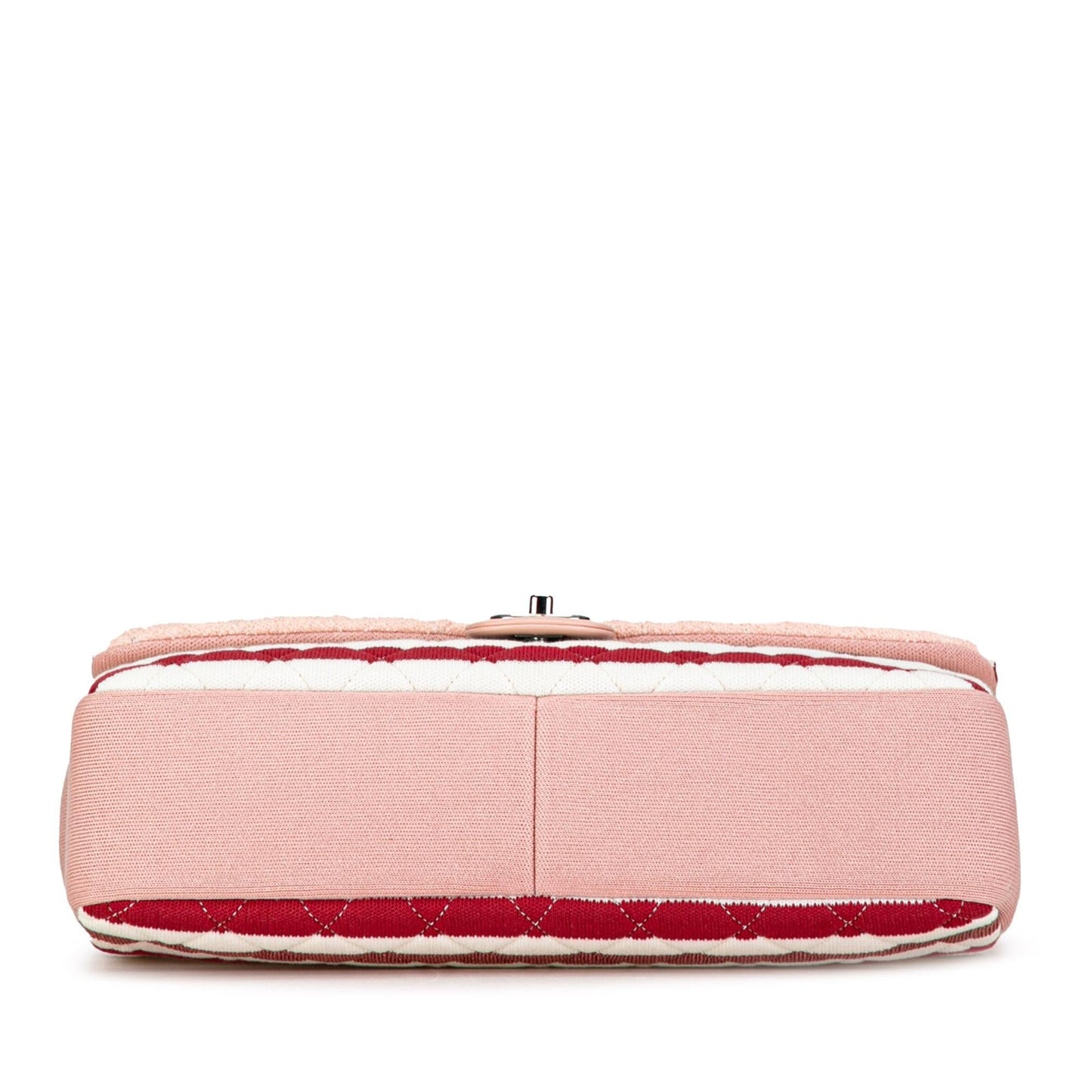 Chanel Maxi Stripe Jersey Felt and Rope Flap (SHG-64cbwe) Shoulder Bag