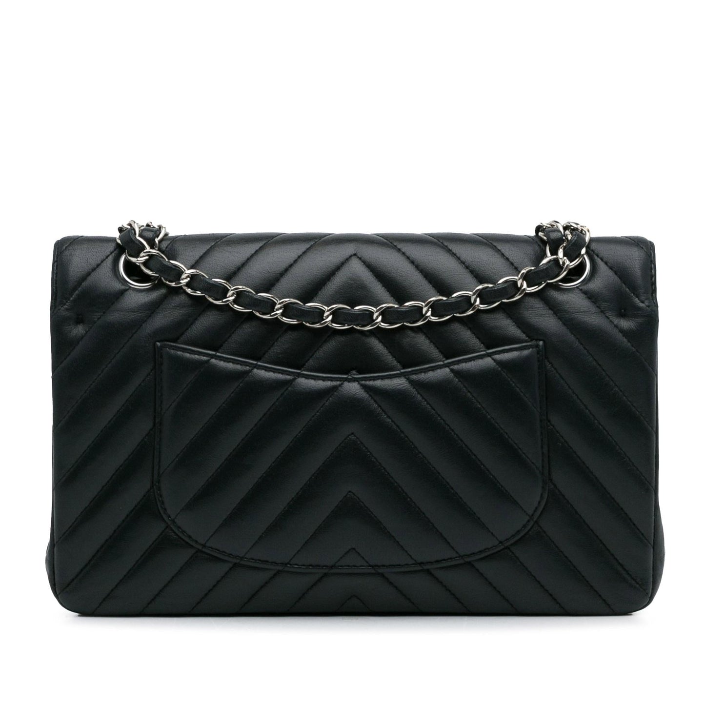 Chanel Medium Chevron Lambskin Double Flap (SHG-dzzHVL) Shoulder Bag