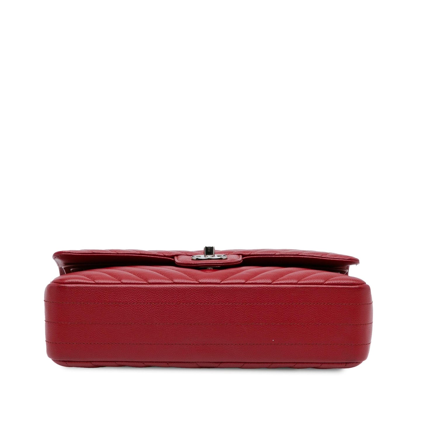 Chanel Medium Classic Chevron Caviar Double Flap (SHG-cCtiFC) Shoulder Bag