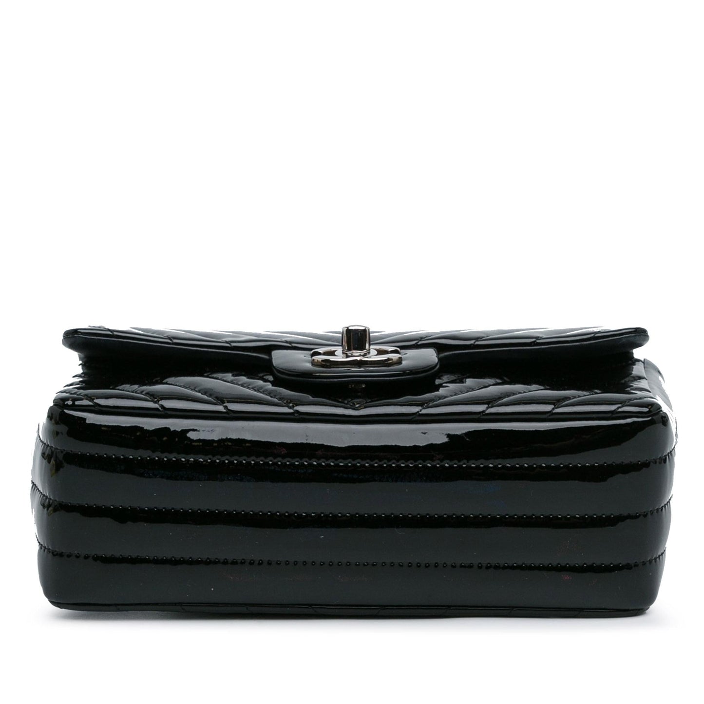 Chanel Mini Rectangular Classic Chevron Patent Single Flap (SHG-3MlT53) Crossbody