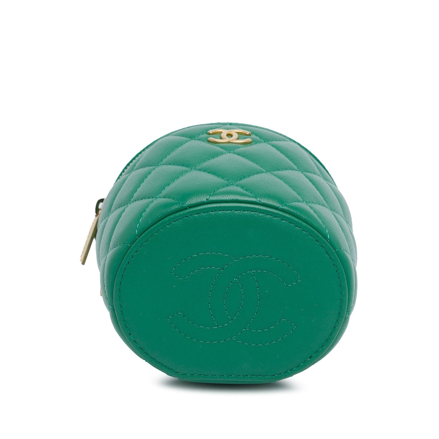 Chanel Quilted Lambskin Afternoon Tea Vanity Case with Chain (SHG-L7I6zs) Handbag