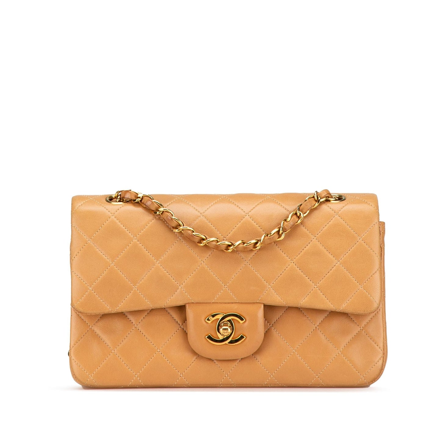 Chanel Small Classic Lambskin Double Flap Shoulder Bag