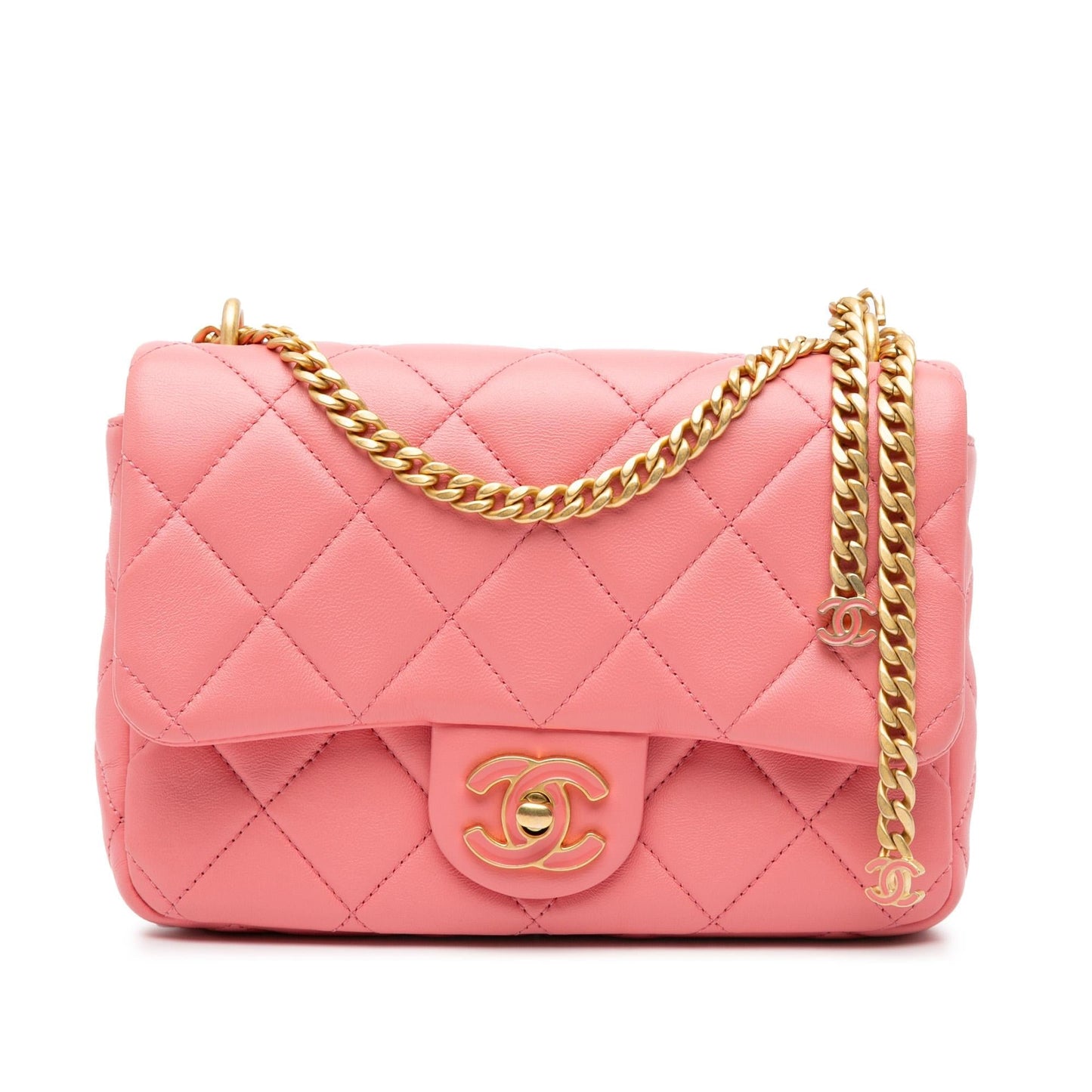 Chanel Small Lambskin Pending CC Flap Shoulder Bag