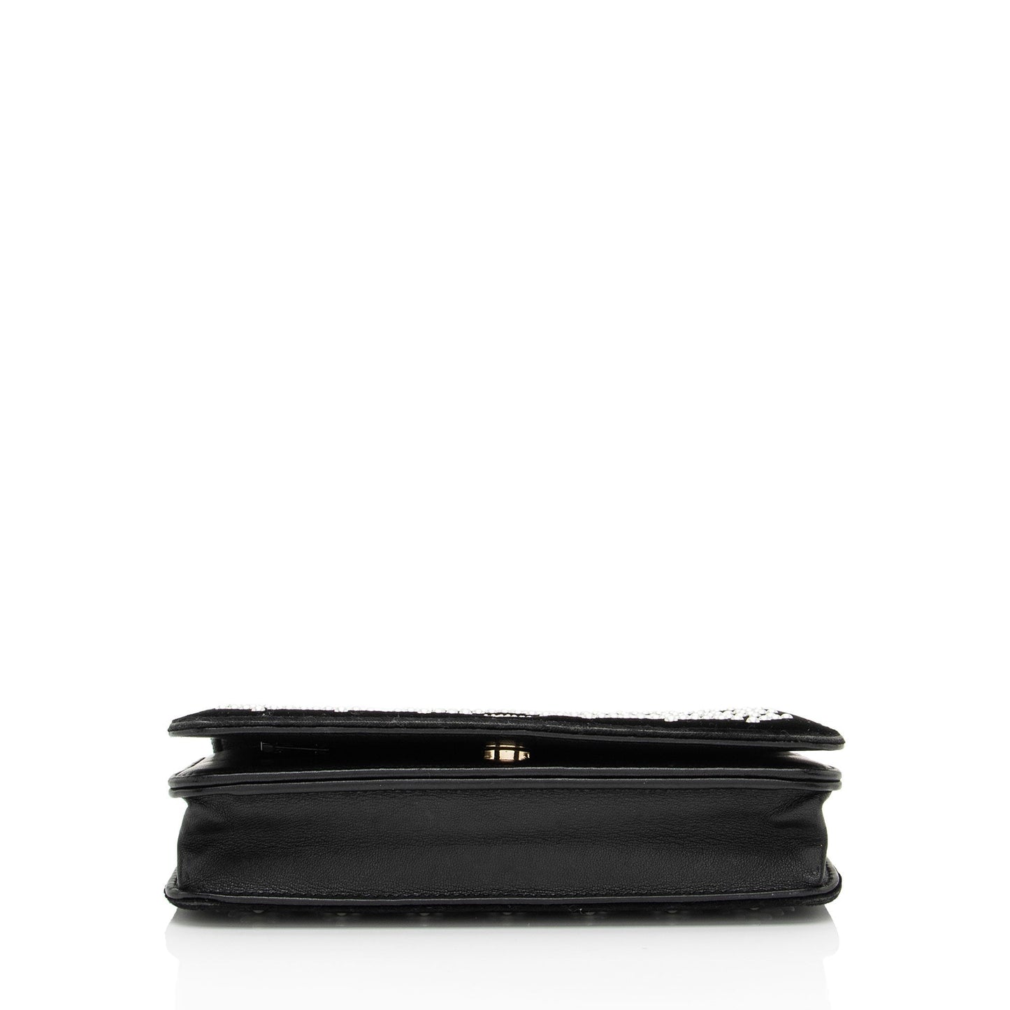 Chanel Velvet Pearl Embellished Wallet on Chain (SHF-aGIZaD) Crossbody