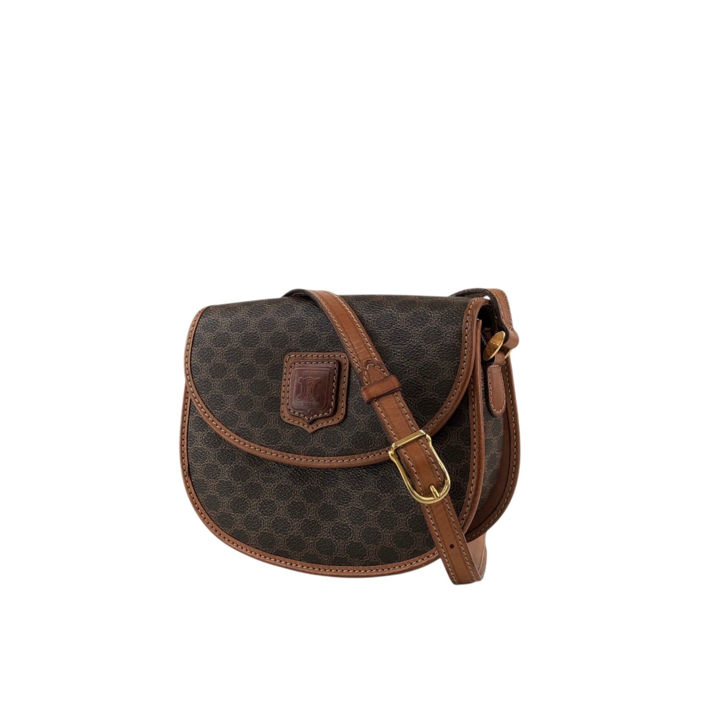 CELINE Round Shoulder bag Brown nugdn8
