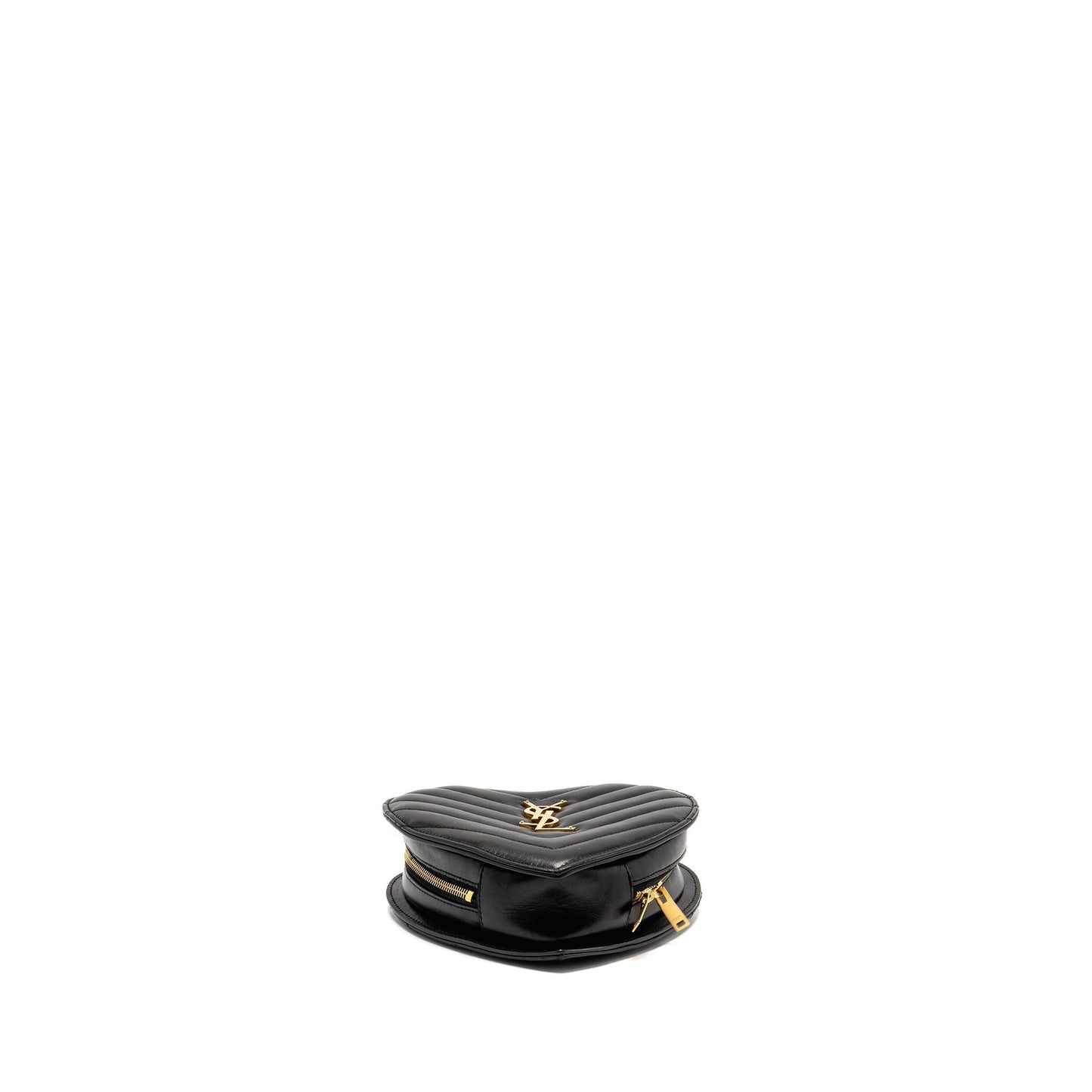 Saint Laurent/ Love Heart Chain Purse Lambskin Black