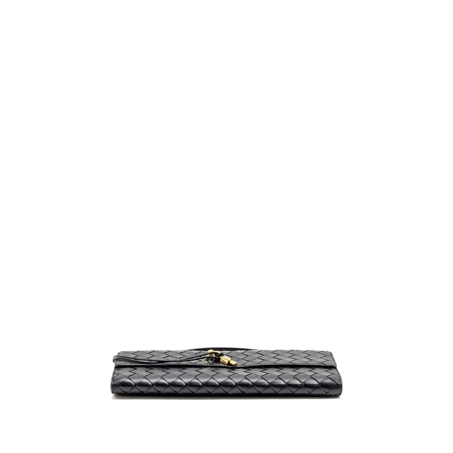 Bottega Veneta Andiamo Clutch Intrecciato Calfskin Black