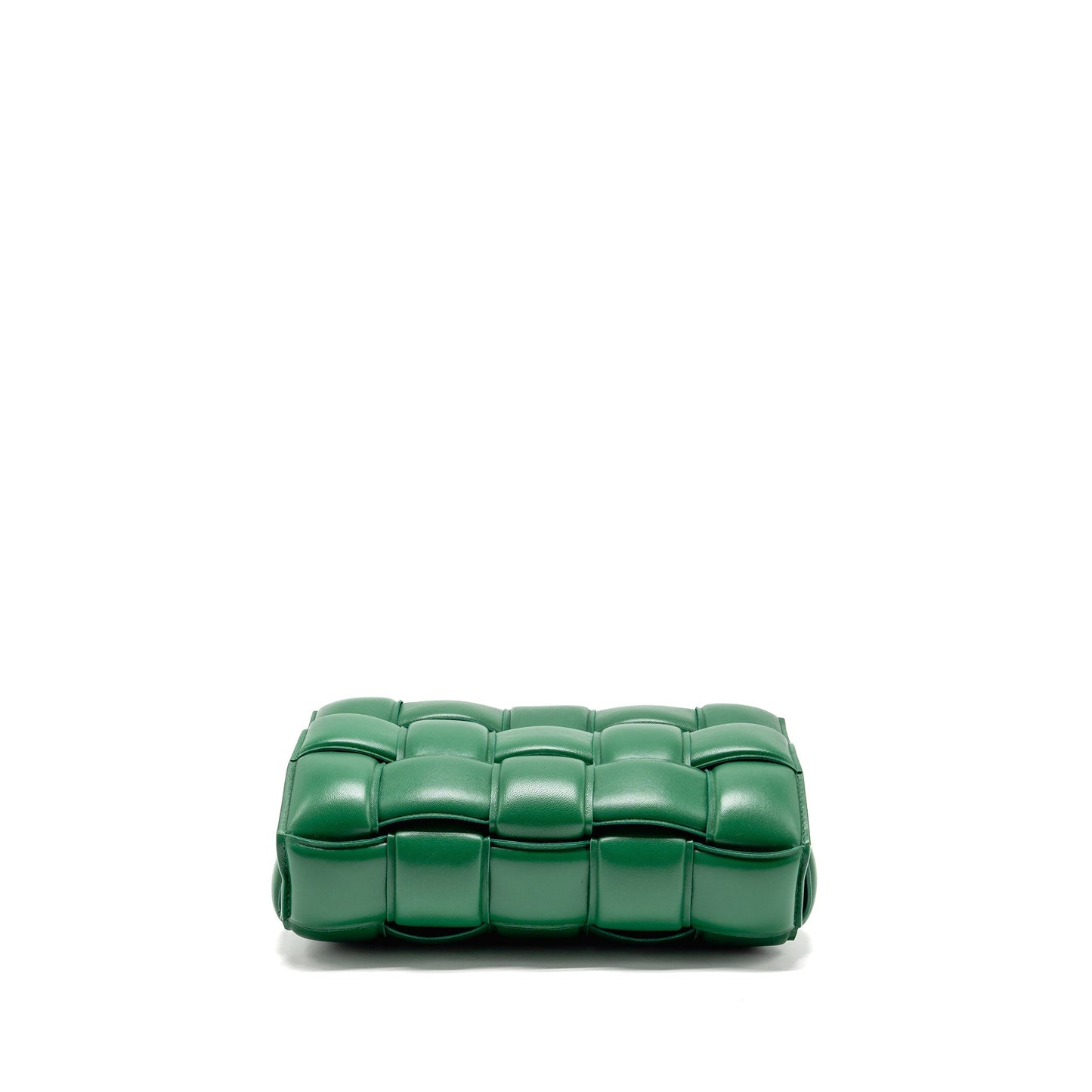 Bottega Veneta Padded Cassette Intreccio Nappa Lambskin Green