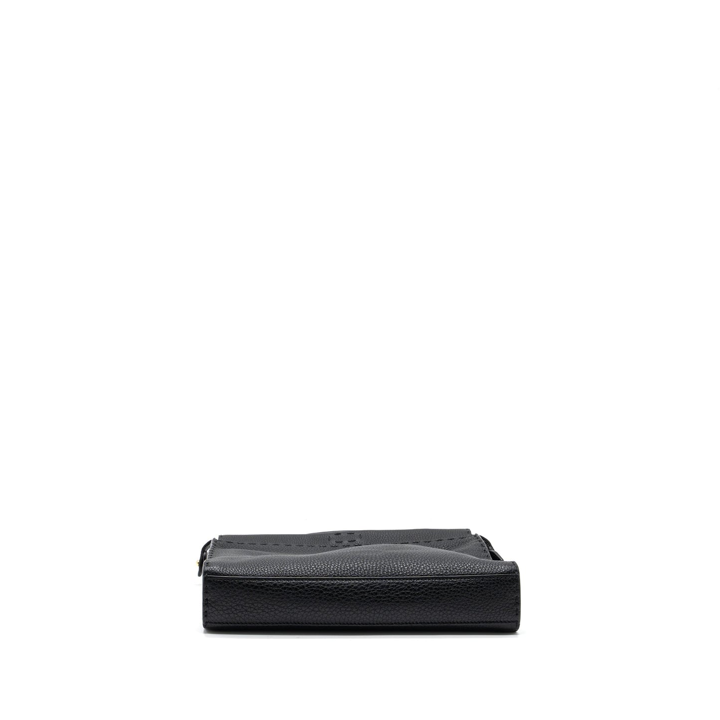 Fendi Peekaboo Fit Mini Selleria Purse with topstiching Leather Black