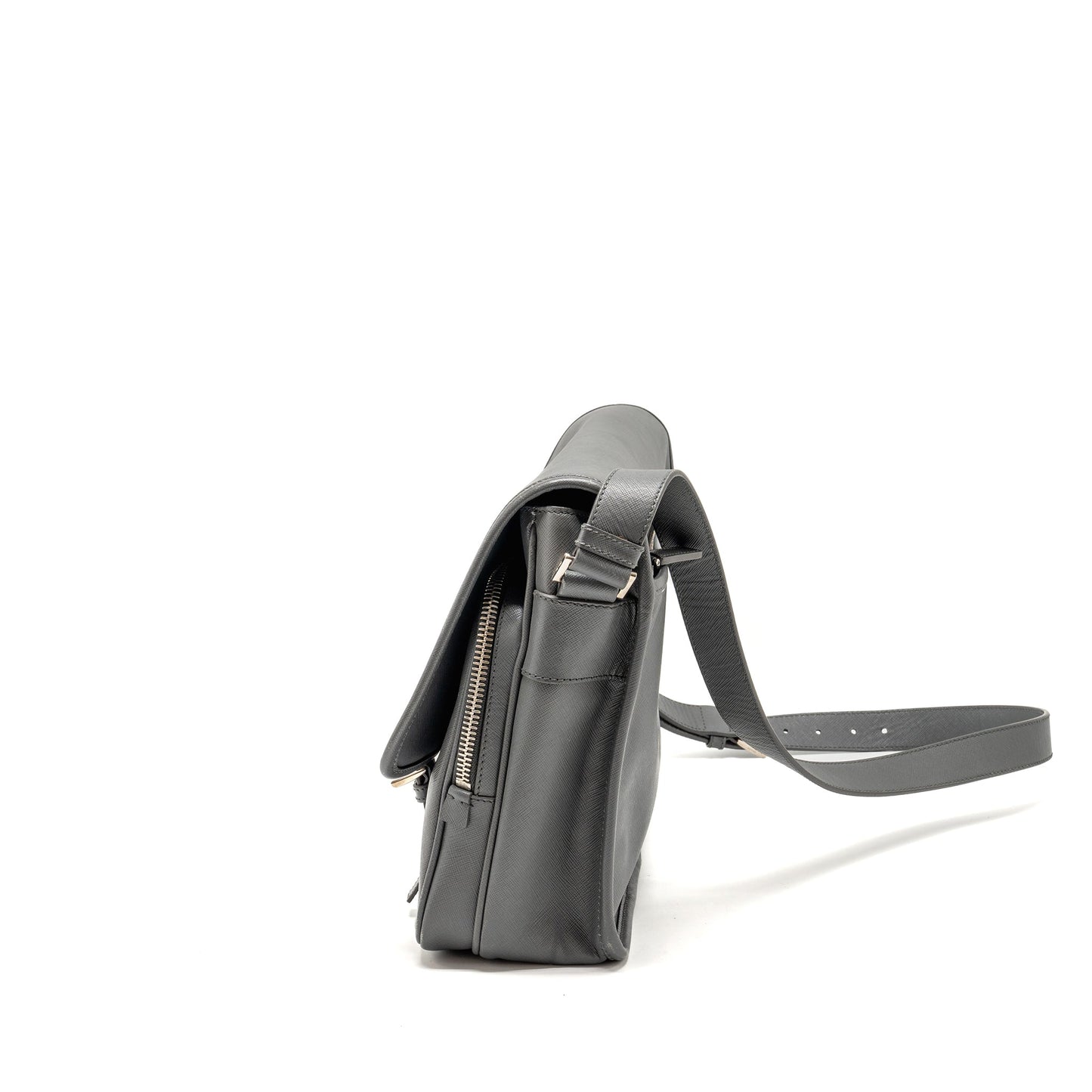 Prada flap messanger Purse caviar grey