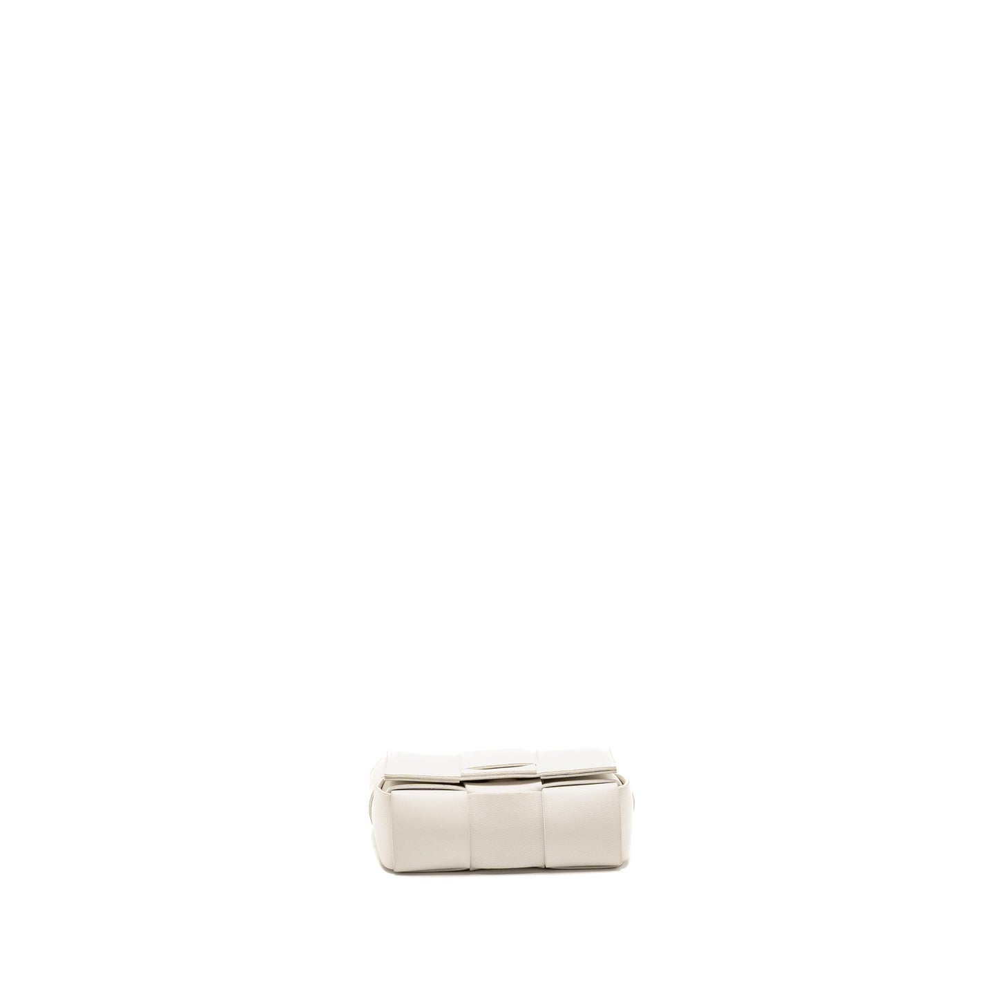 Bottega Veneta Intreccio Cassette Mini Purse Lambskin White