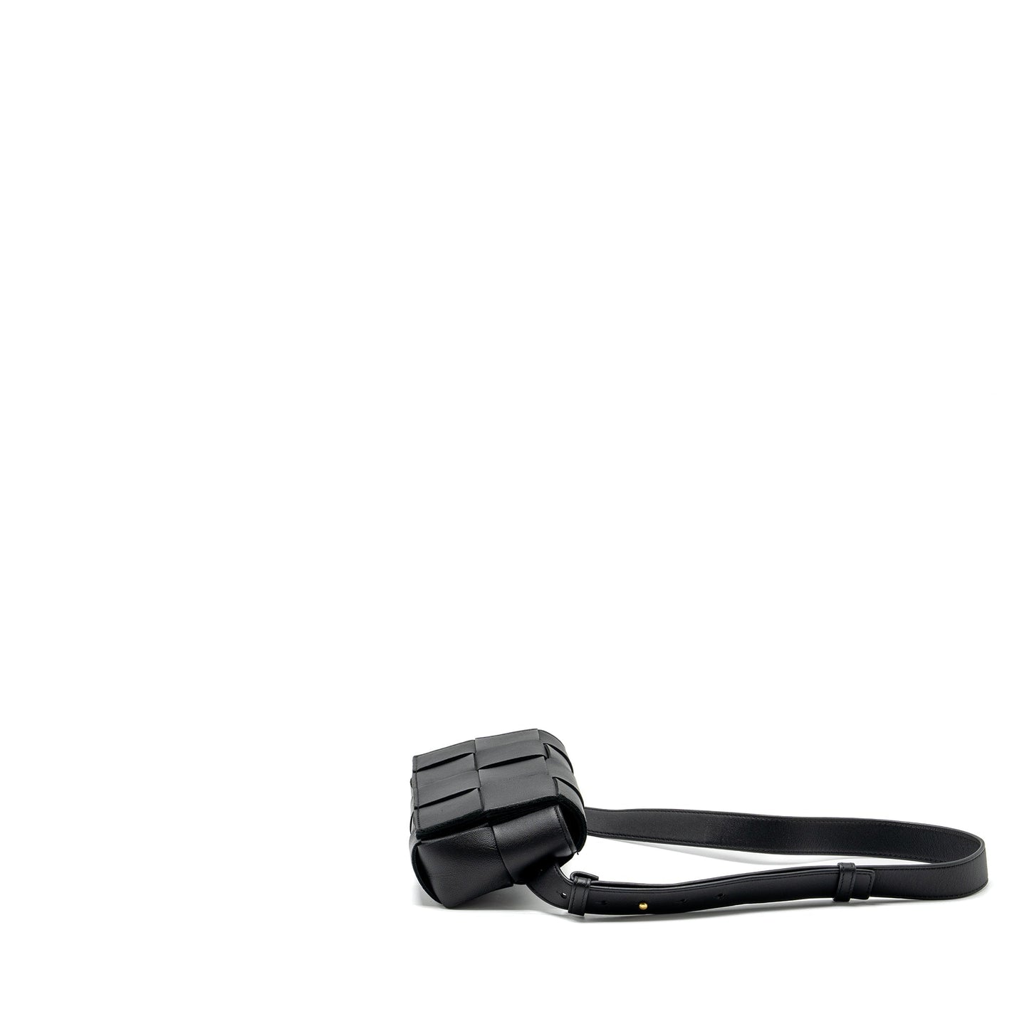 Bottega Veneta Cassette Belt Purse Lambskin Black
