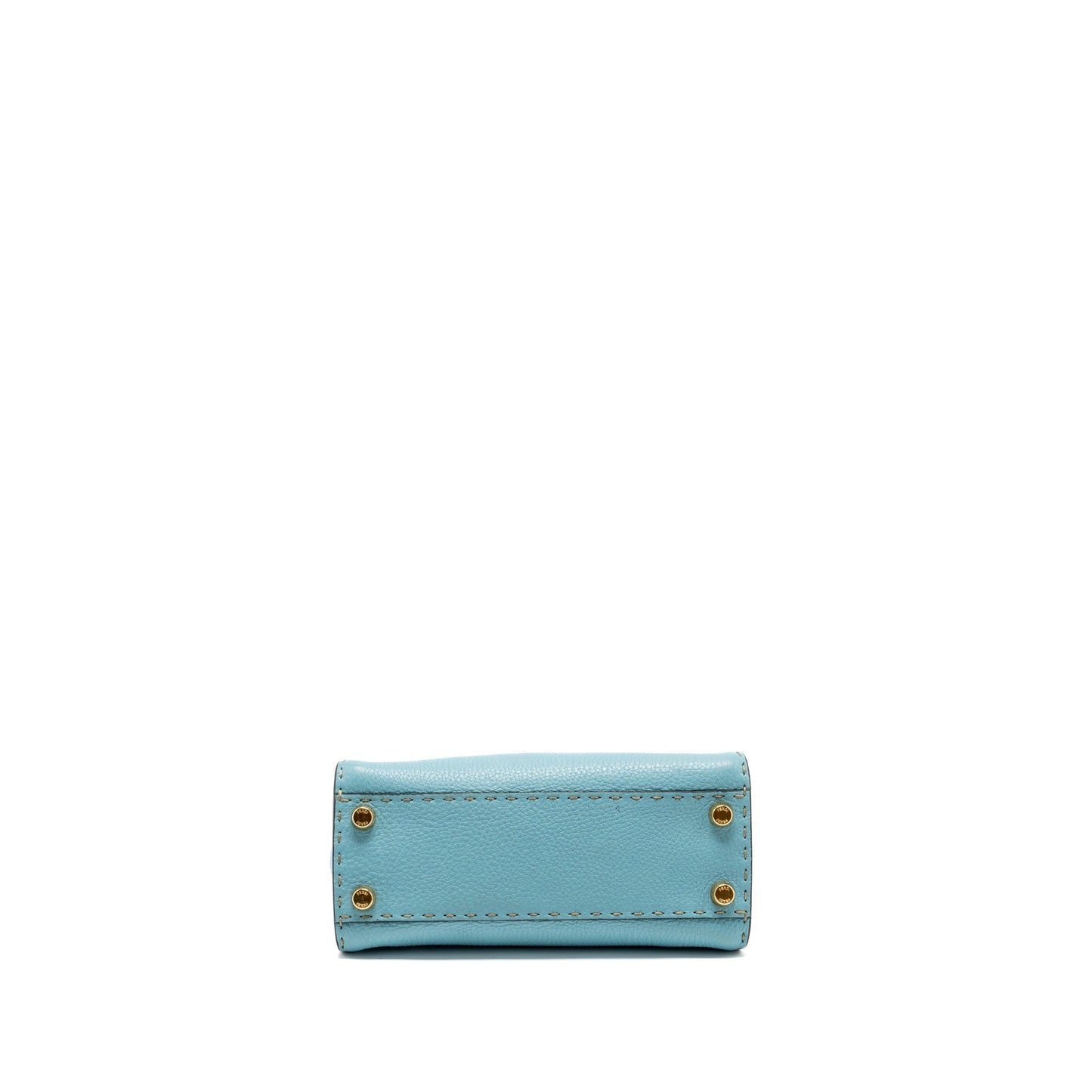 Fendi Mini Peekaboo Purse Calfskin Blue