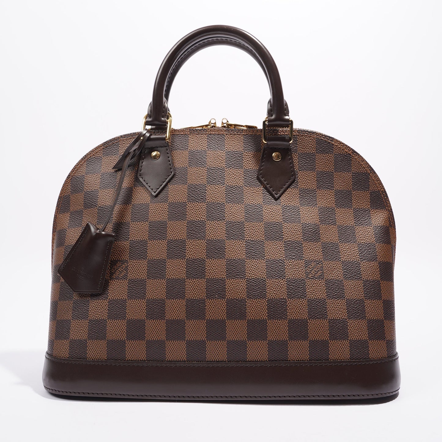 Louis Vuitton Womens Alma Bag Damier Ebene Canvas PM