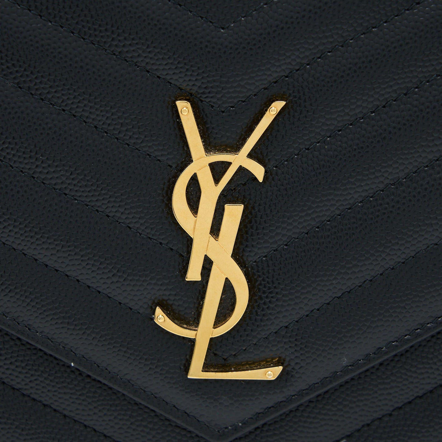 Saint Laurent/ Envelop Clutch Grained Calfskin Black