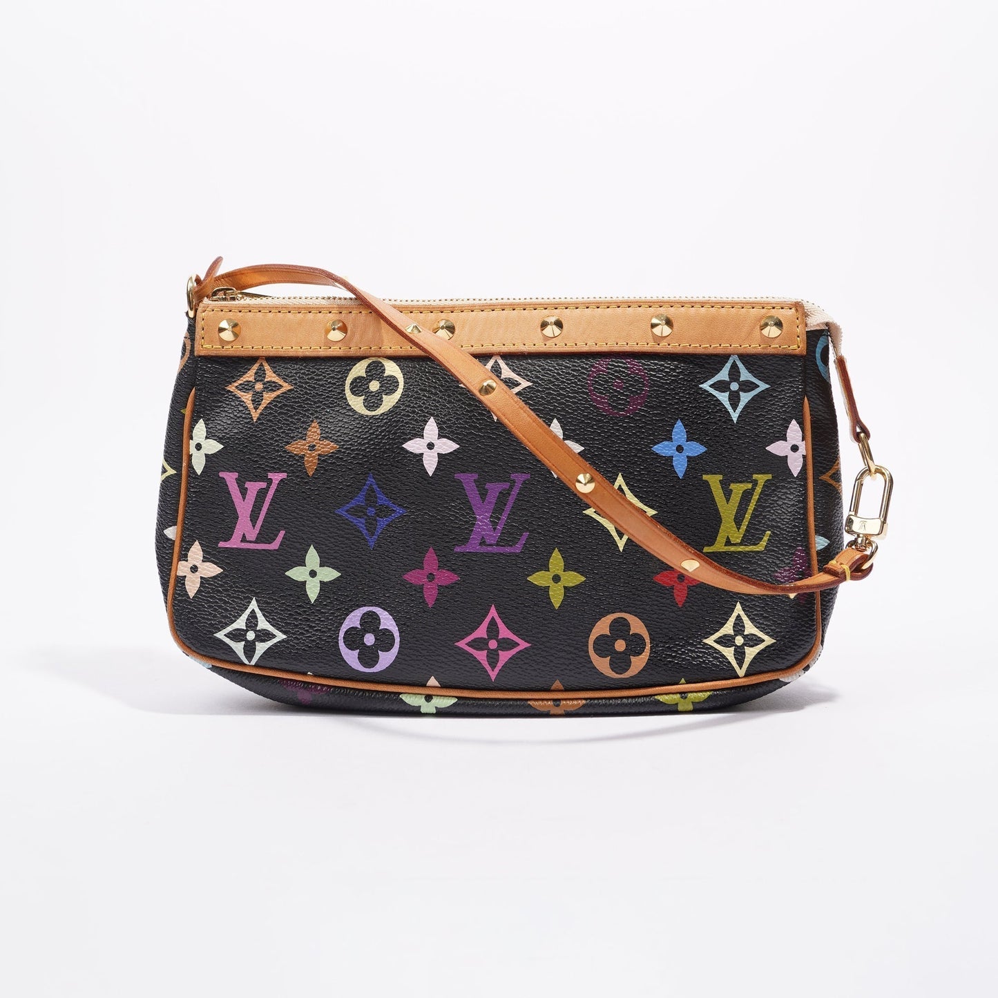 Louis Vuitton Womens Pochette Accessoire Black / Multicolour Clutch