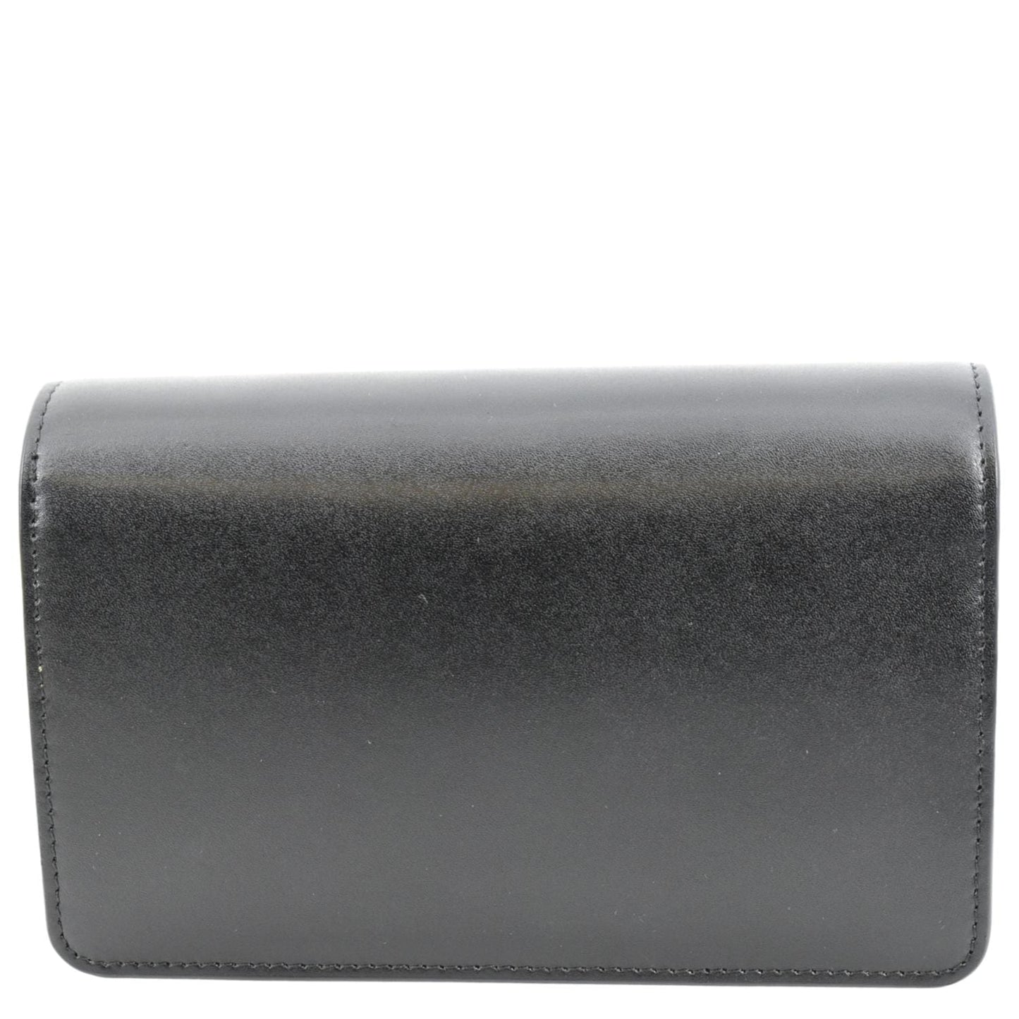 FENDI Studded Logo Woc Leather Crossbody Clutch Black