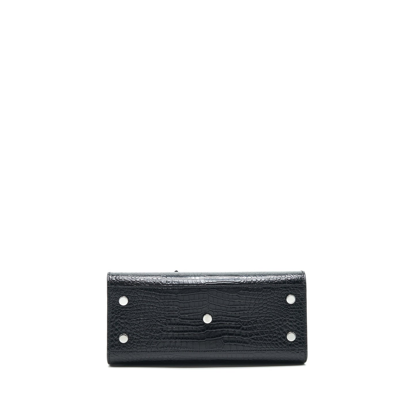 Saint Laurent Sac De Jour Baby in Crocodile-Embossed leather Black