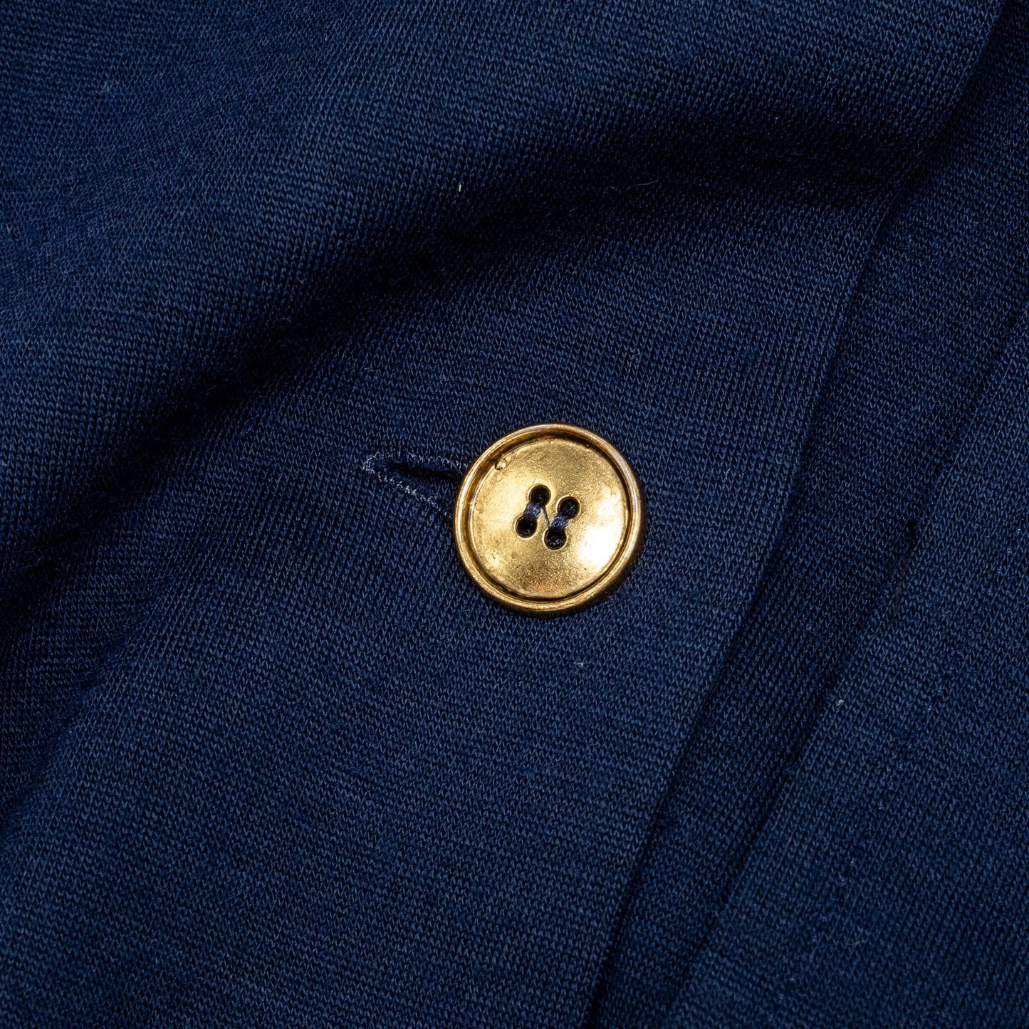 Saint Laurent size 38 embroidered monogram overshirt in wool dark blue