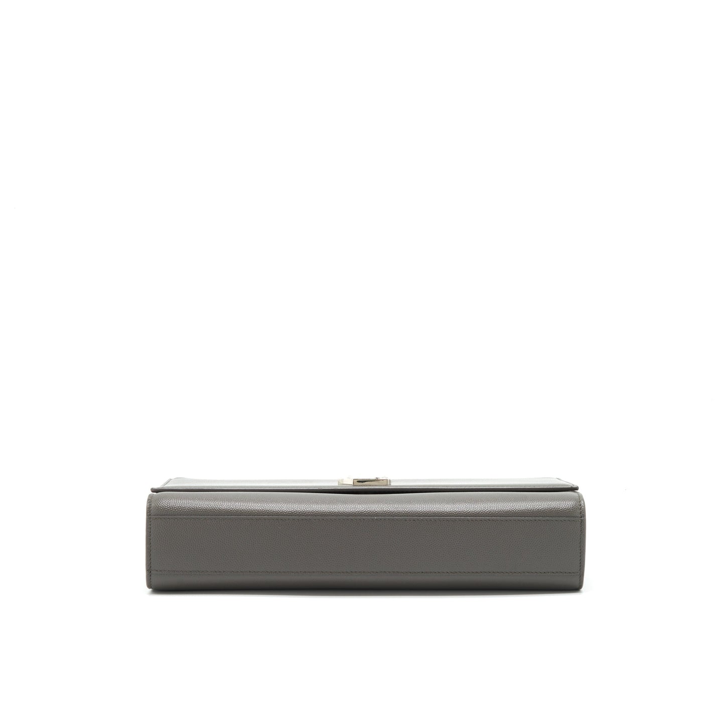 Saint Laurent() Large Monogramme Kate Chain Purse Grained Calfskin Grey