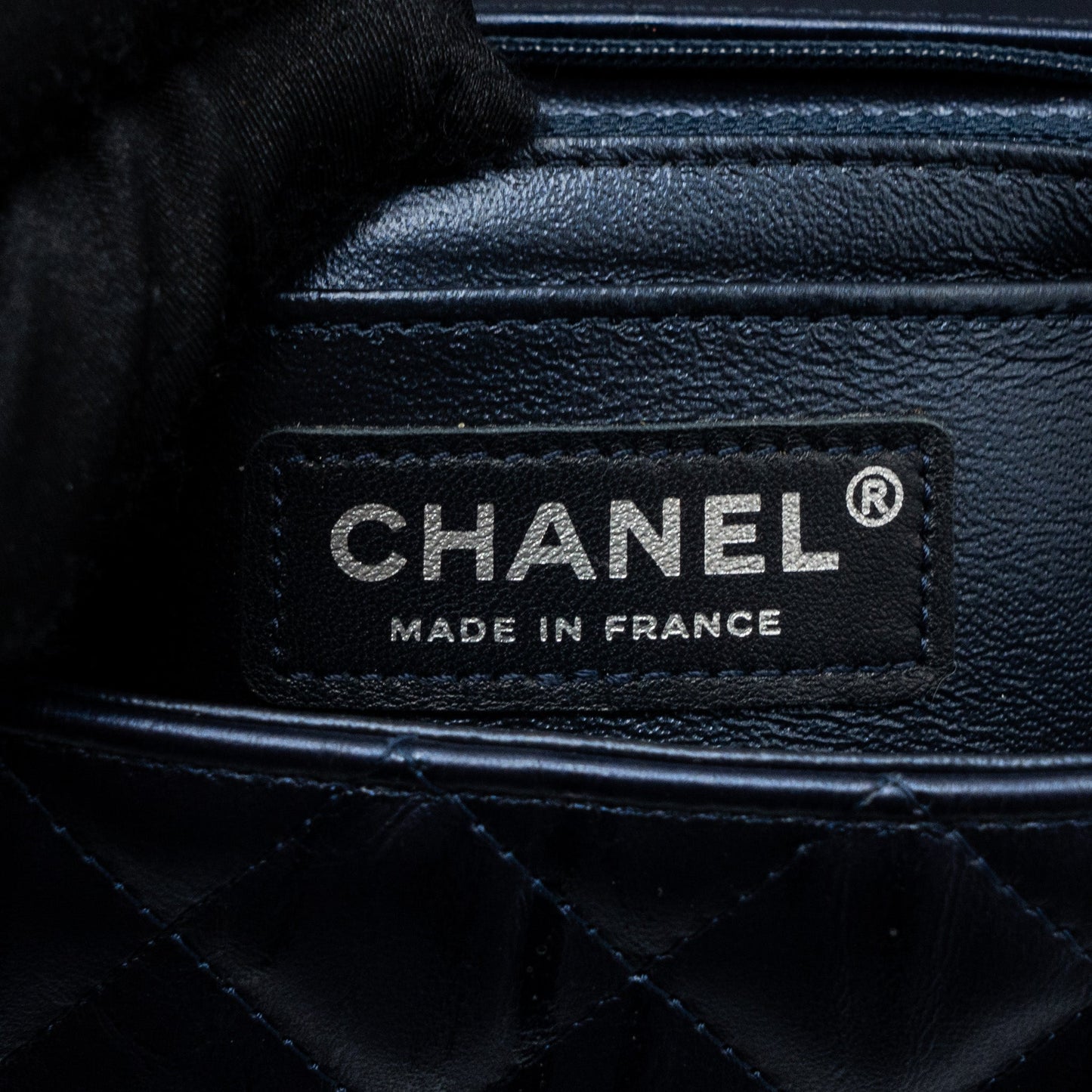 Chanel mini rectangular flap bag calfskin limited dark blue