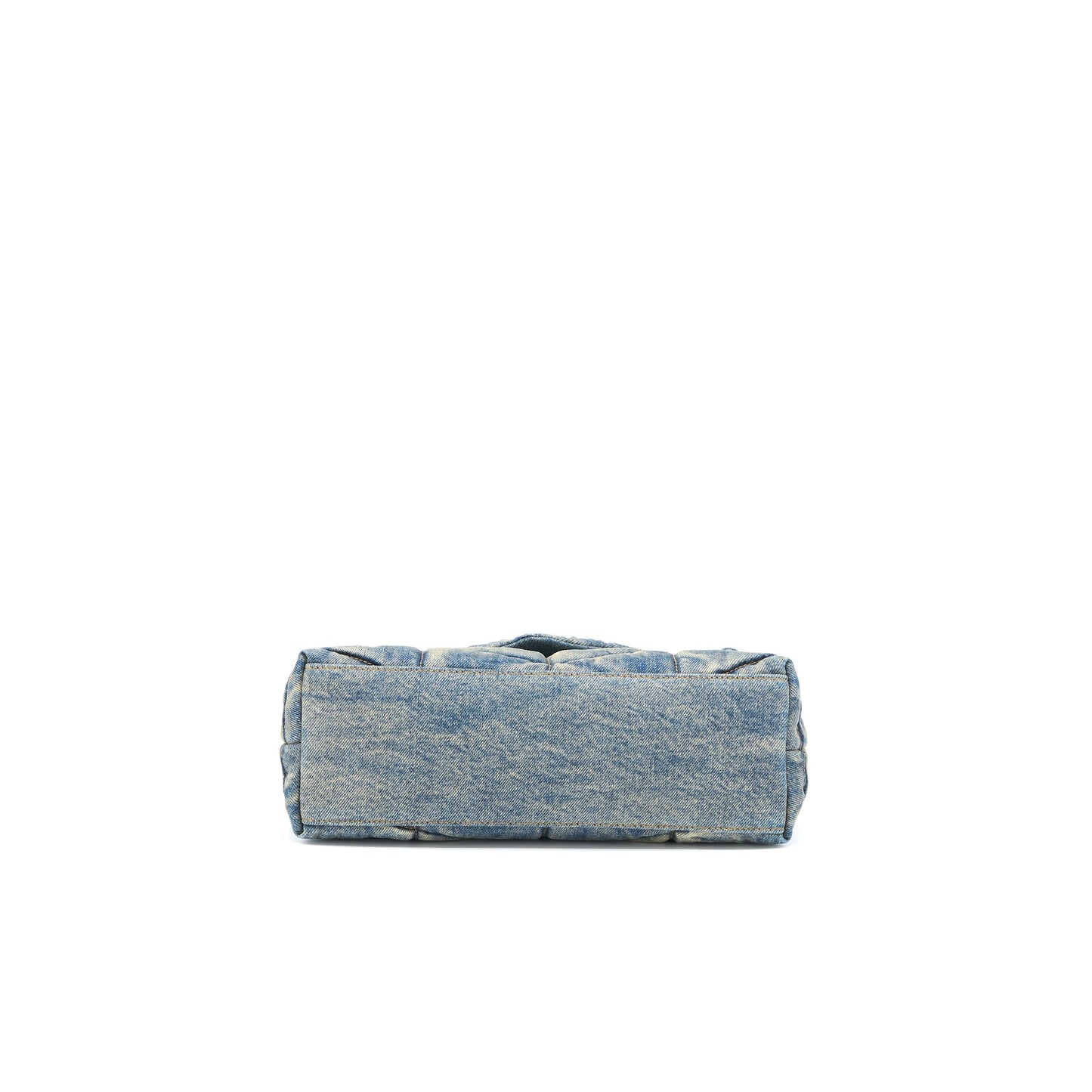 Saint Laurent Small Puffer Chain Purse Denim/Suede Blue Ruthenium