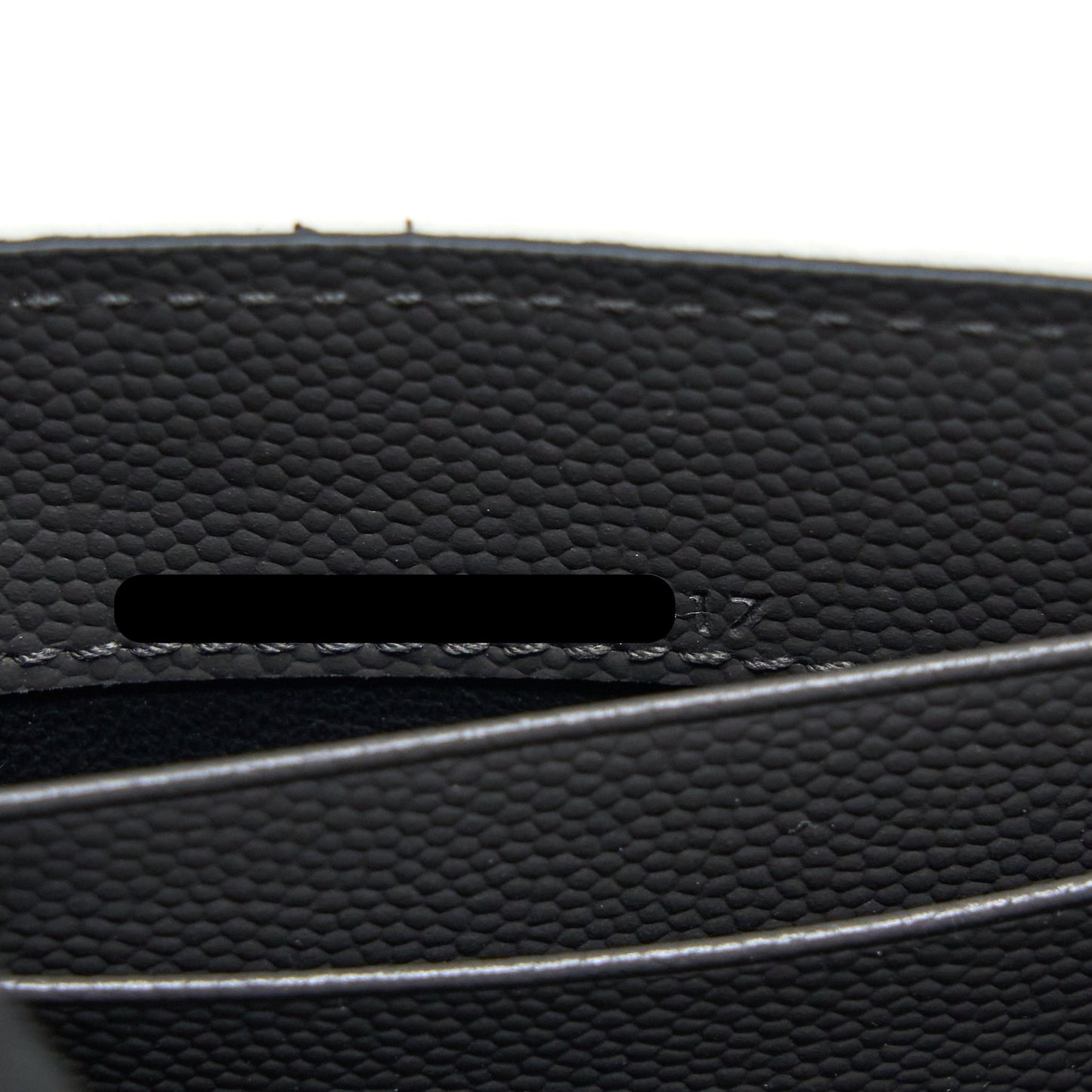Saint Laurent Small Flap Wallet Grained Calfskin Grey/White