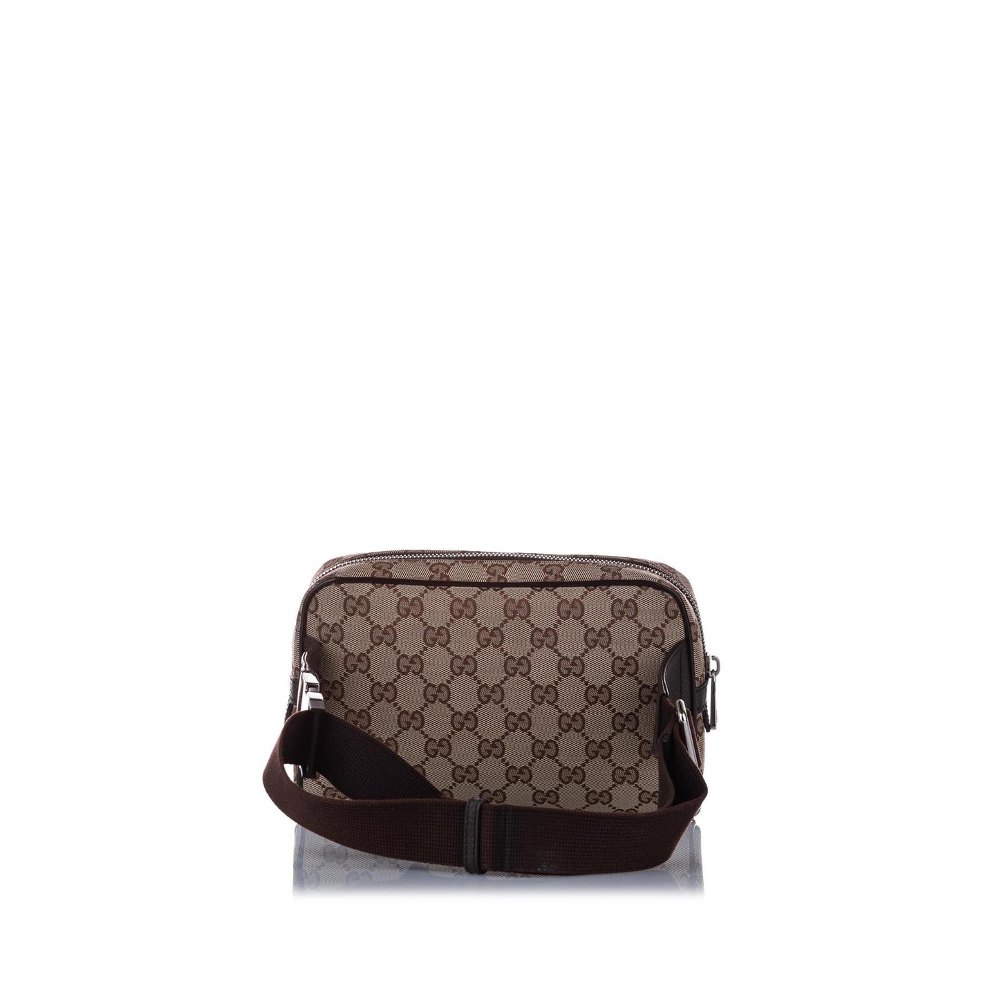 Gucci Leather Canvas Shoulder Bag
