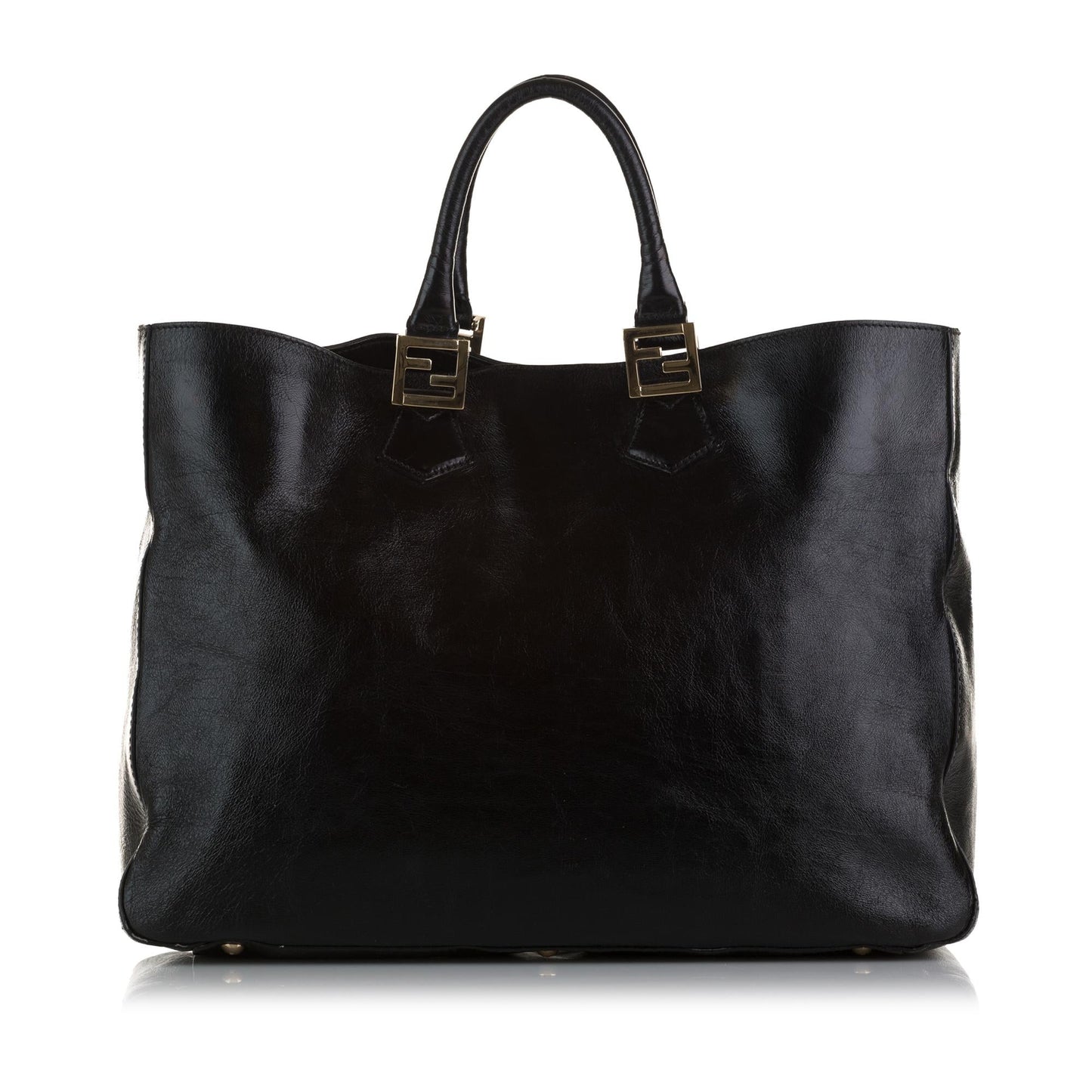 Fendi Twins Leather Tote Bag