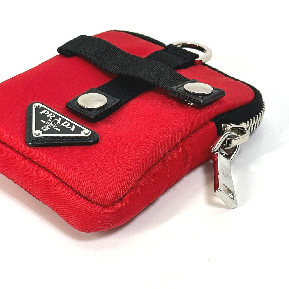 PRADA Pouch Nylon Red Triangle logo plate TESSUTO SOFT mens