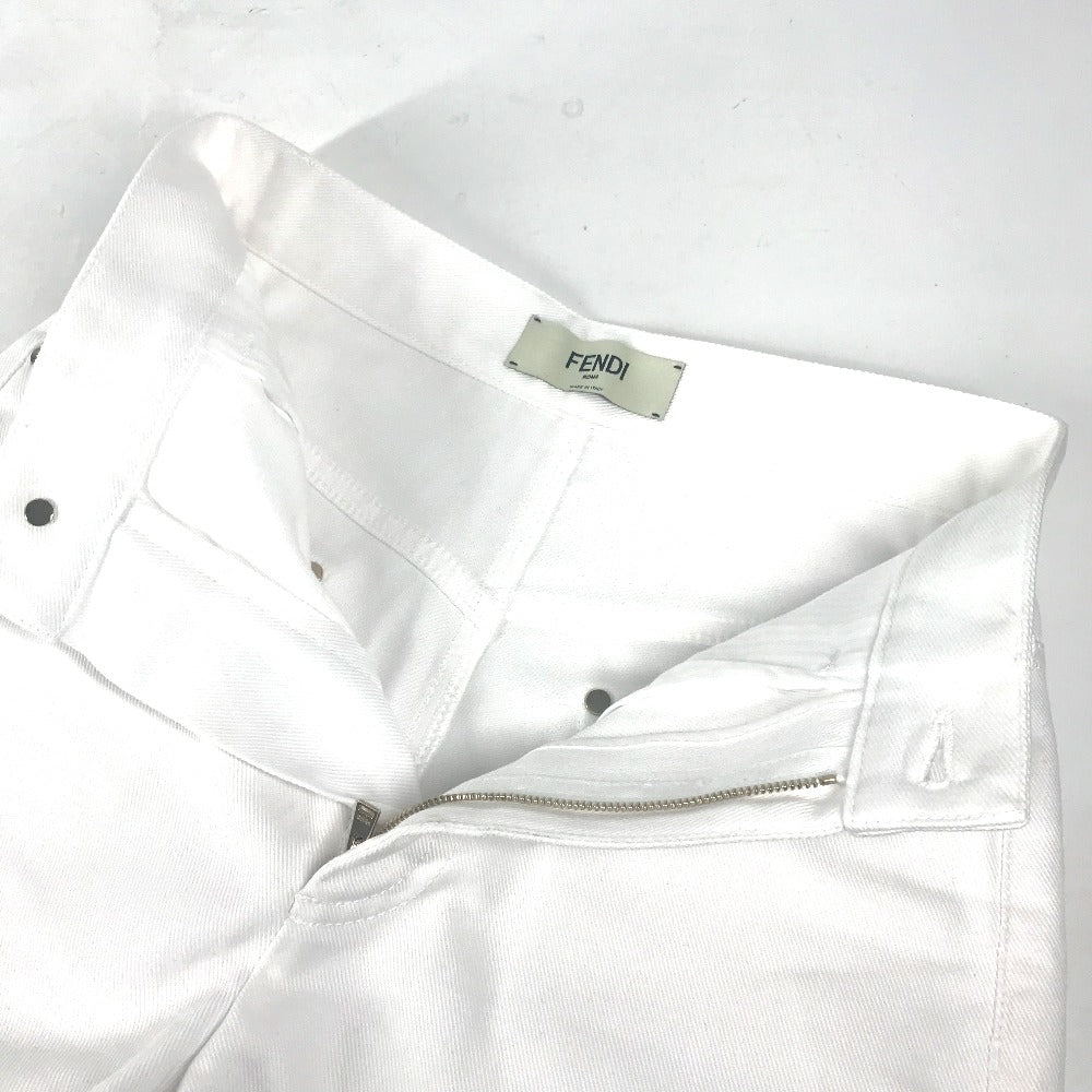 FENDI Shorts FLP835 cotton white denim Shorts 36