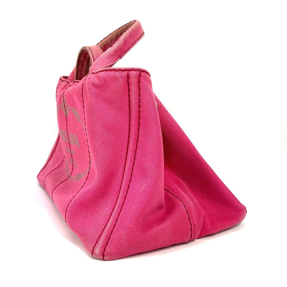 PRADA Tote Bag canvas pink Canapa logo M Women