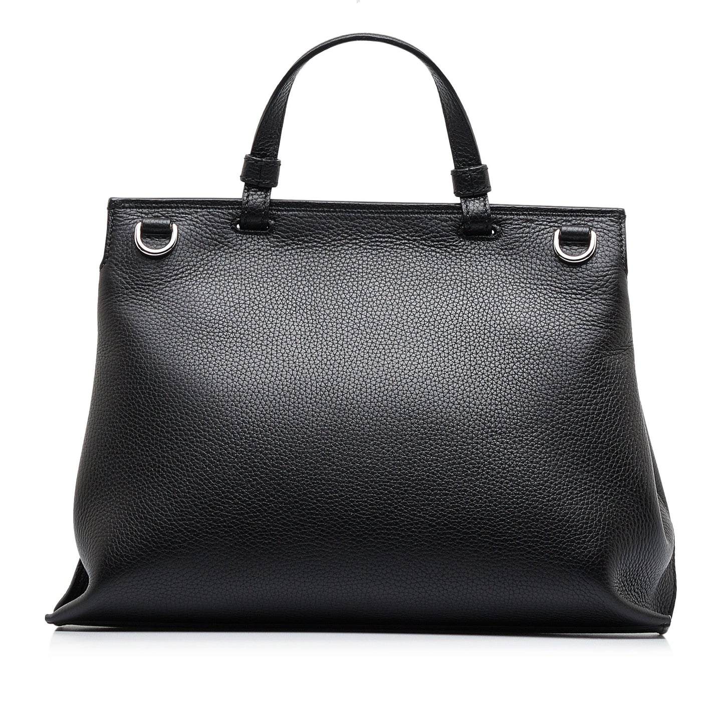 Gucci Bamboo Black Leather Shoulder Bag Style 2