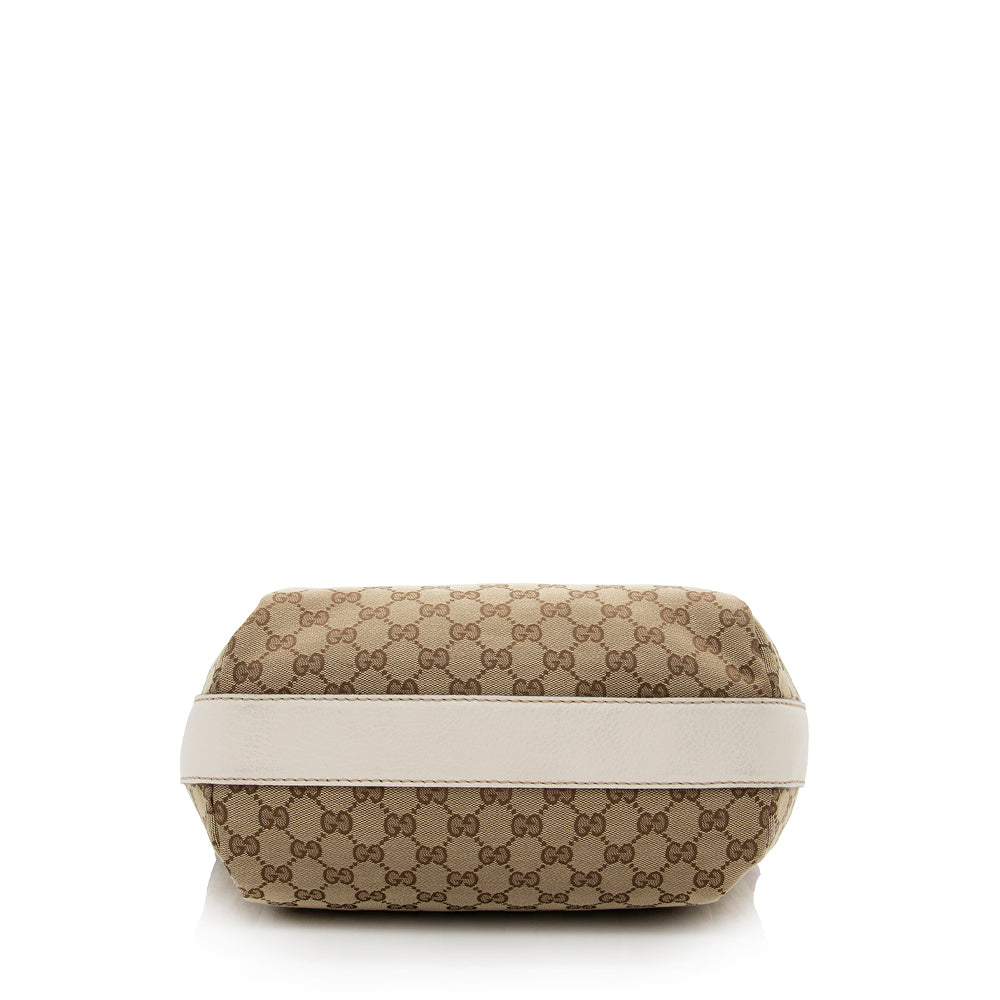 Gucci Bamboo Leather Canvas Shoulder Bag Style 8