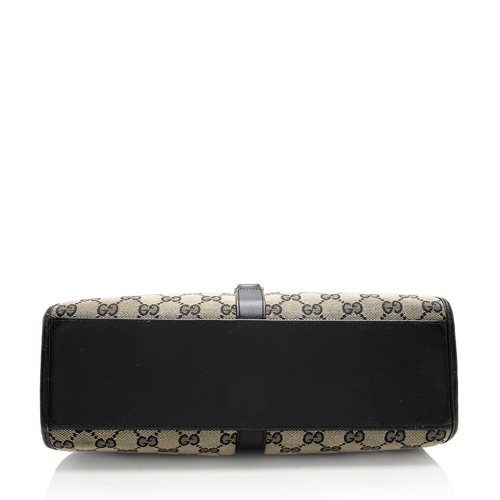 Gucci Leather Canvas Satchel Style 5