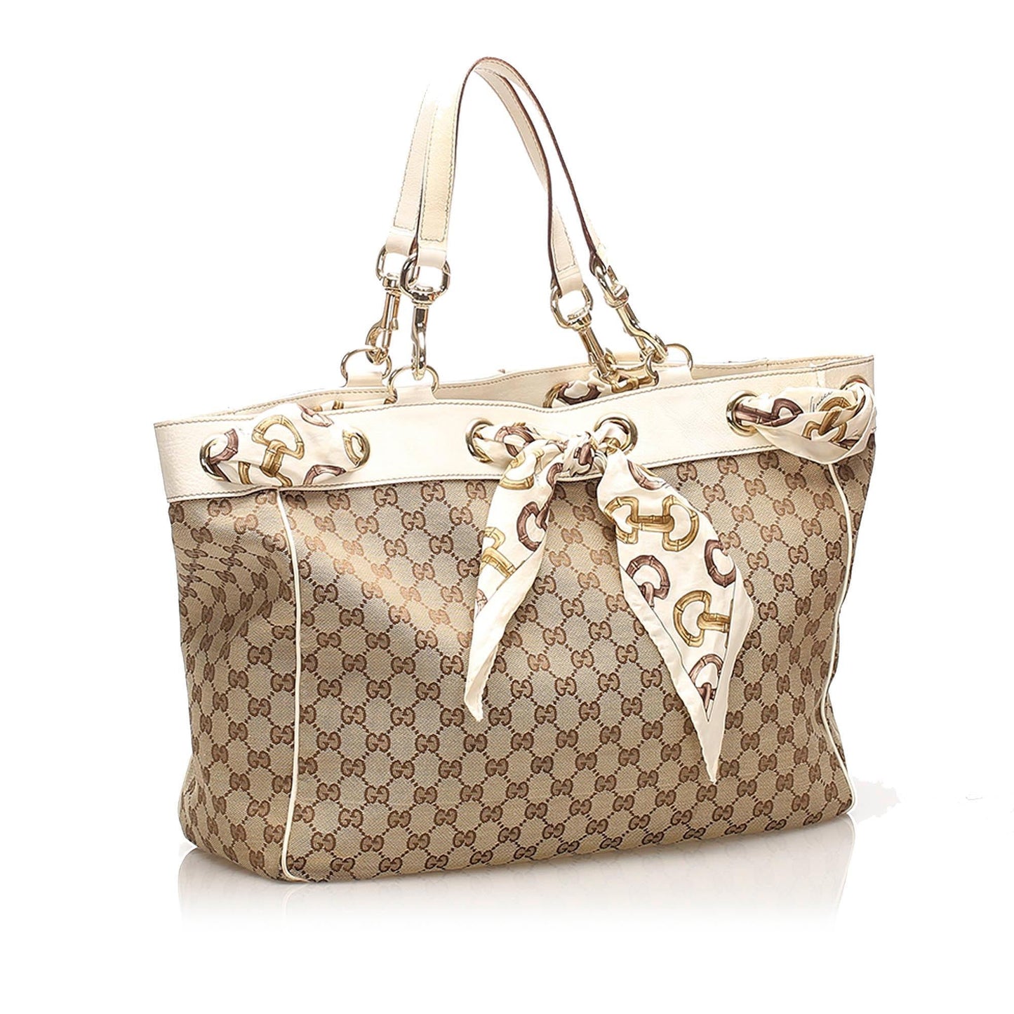 Gucci Leather Canvas Tote