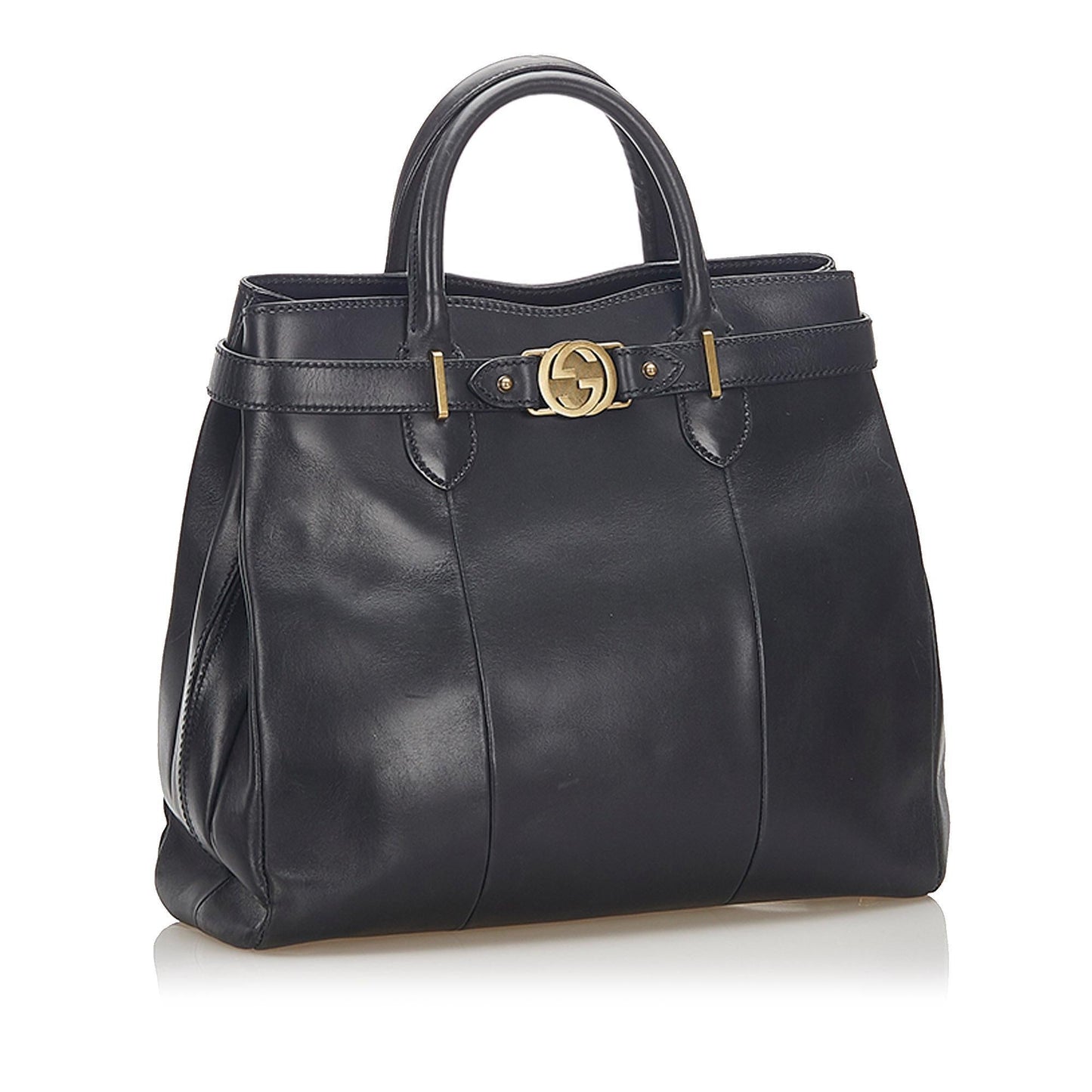 Gucci Interlocking G Leather Monogram Tote