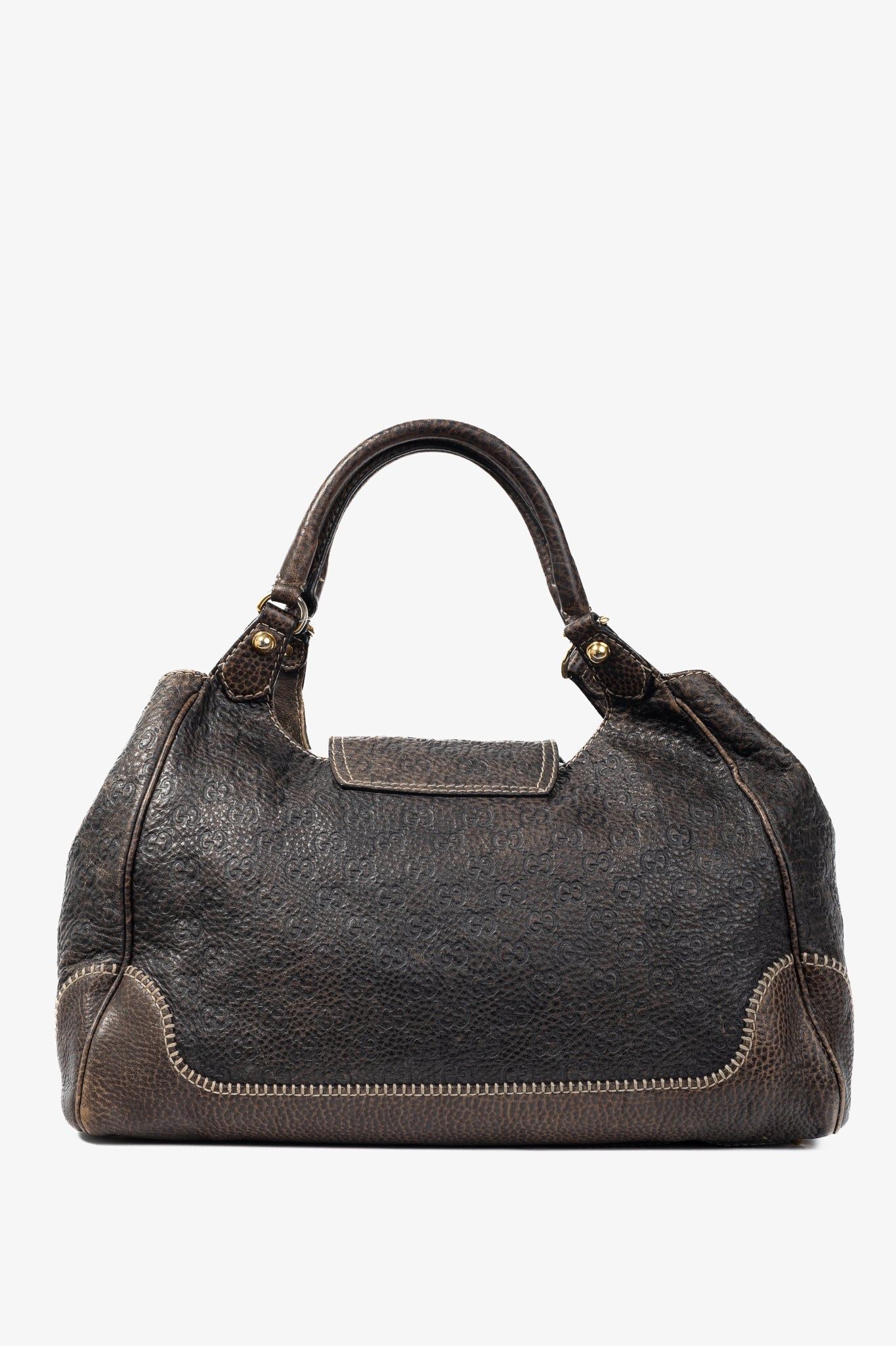 Gucci Lou Monogram Leather Shoulder Bag