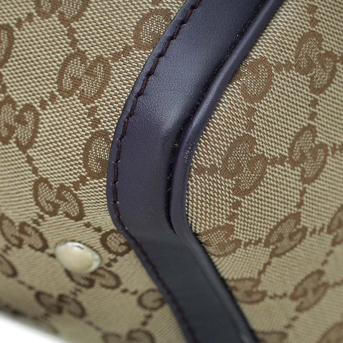 Gucci Leather Canvas Shoulder Bag