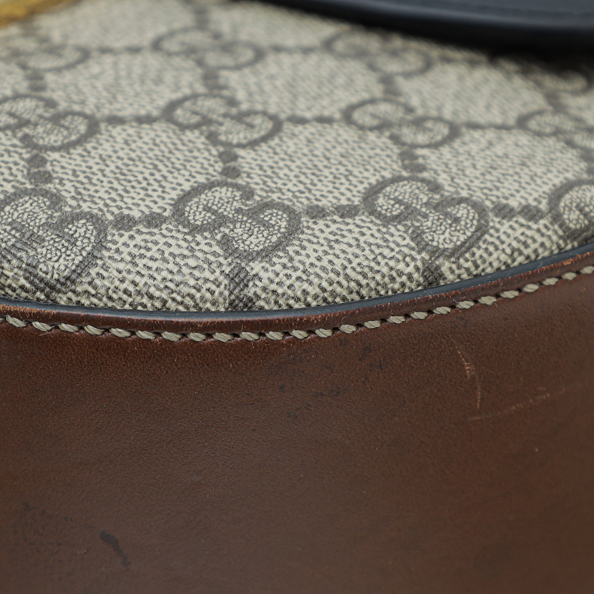 Gucci Leather Canvas Shoulder Bag