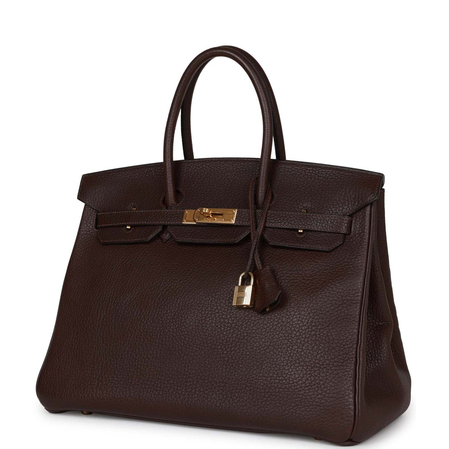 Hermes Birkin 35 Marron Fonce Fjord Gold Hardware