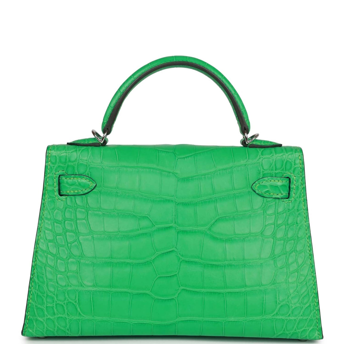 Hermes Kelly 20 Sellier Vert Comics Matte Alligator Palladium Hardware