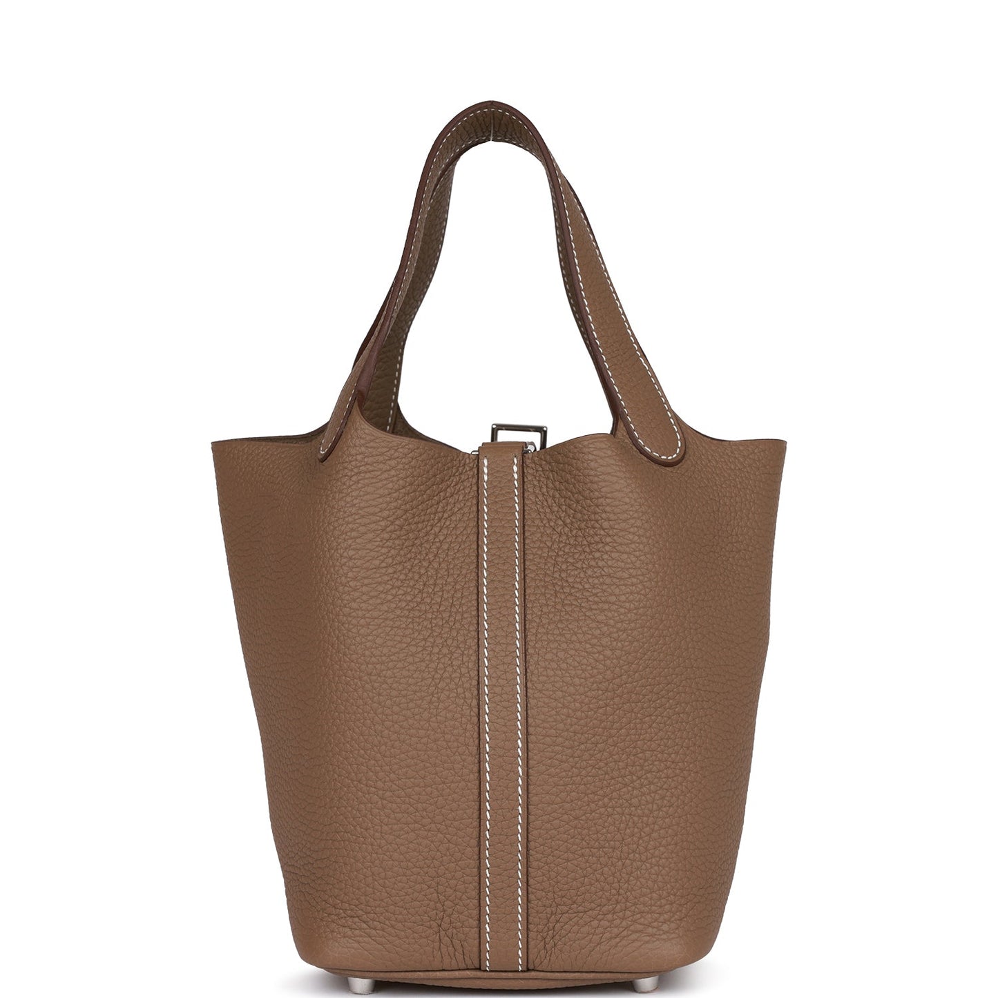Hermes Etoupe Clemence Picotin Lock 18cm Palladium Hardware