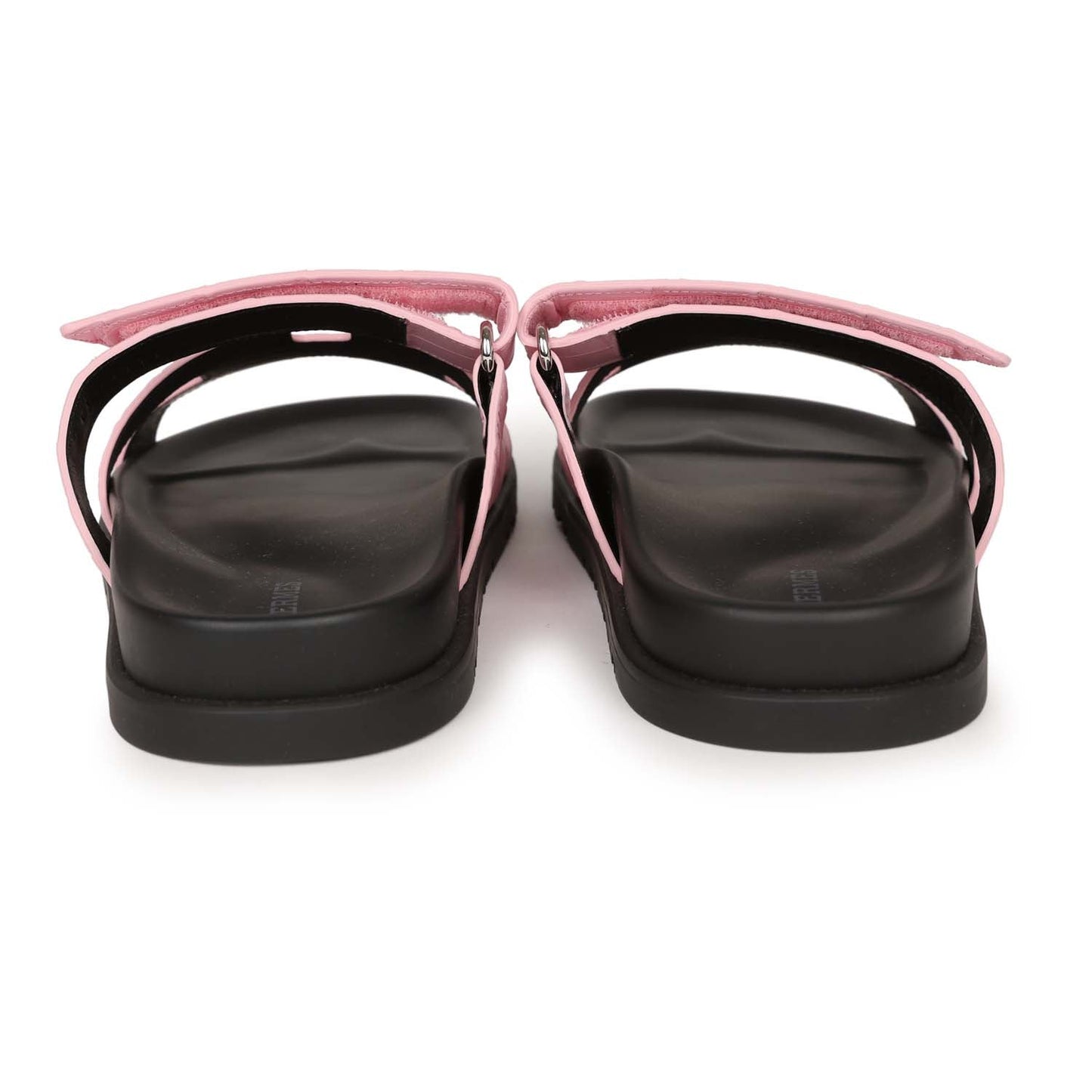 Hermes Chypre Techno Sandals Pink Matte Alligator Palladium Hardware 38