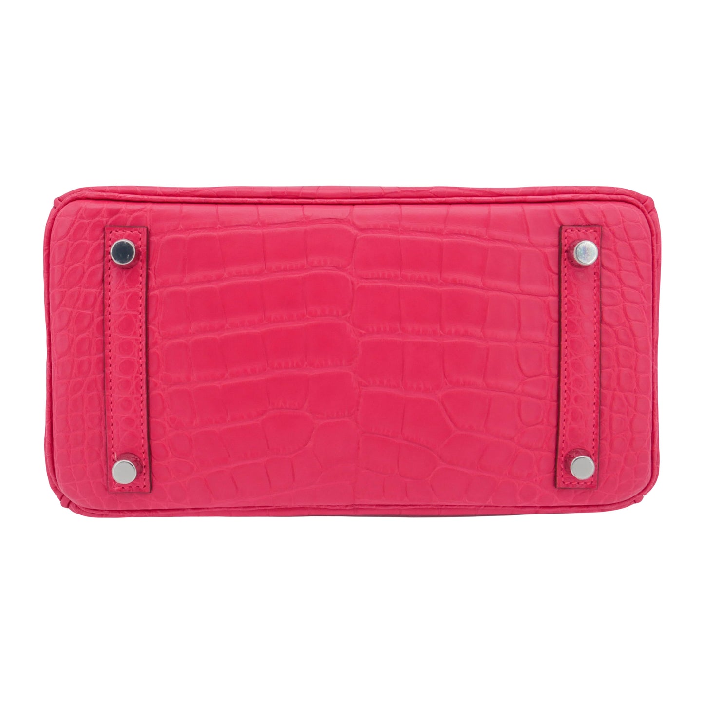 Hermes25cm Birkin Rose Extreme Matte Alligator Palladium Hardware